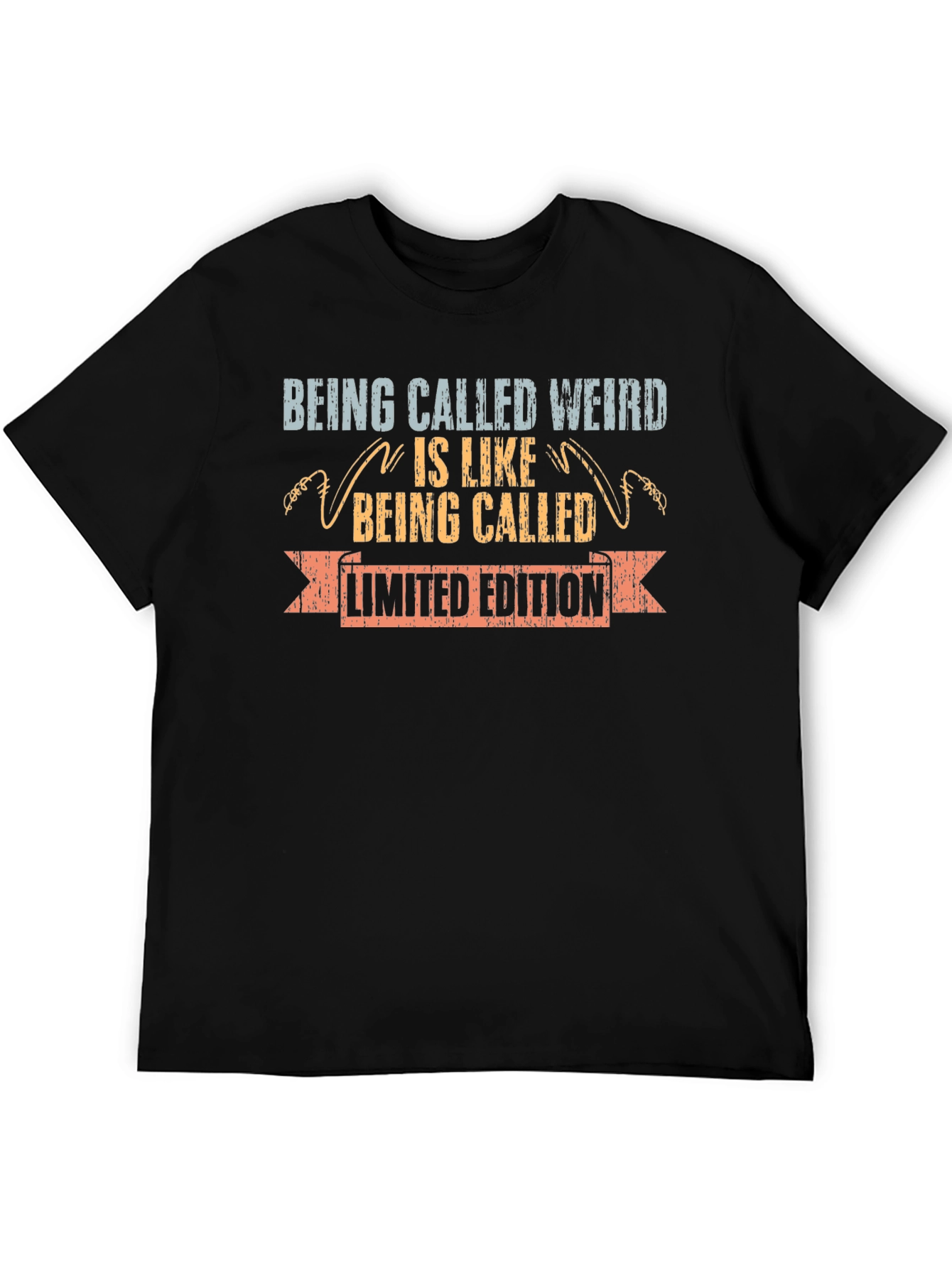 Black Being Called Weird Limited Edition Graphic T-Shirt view 5