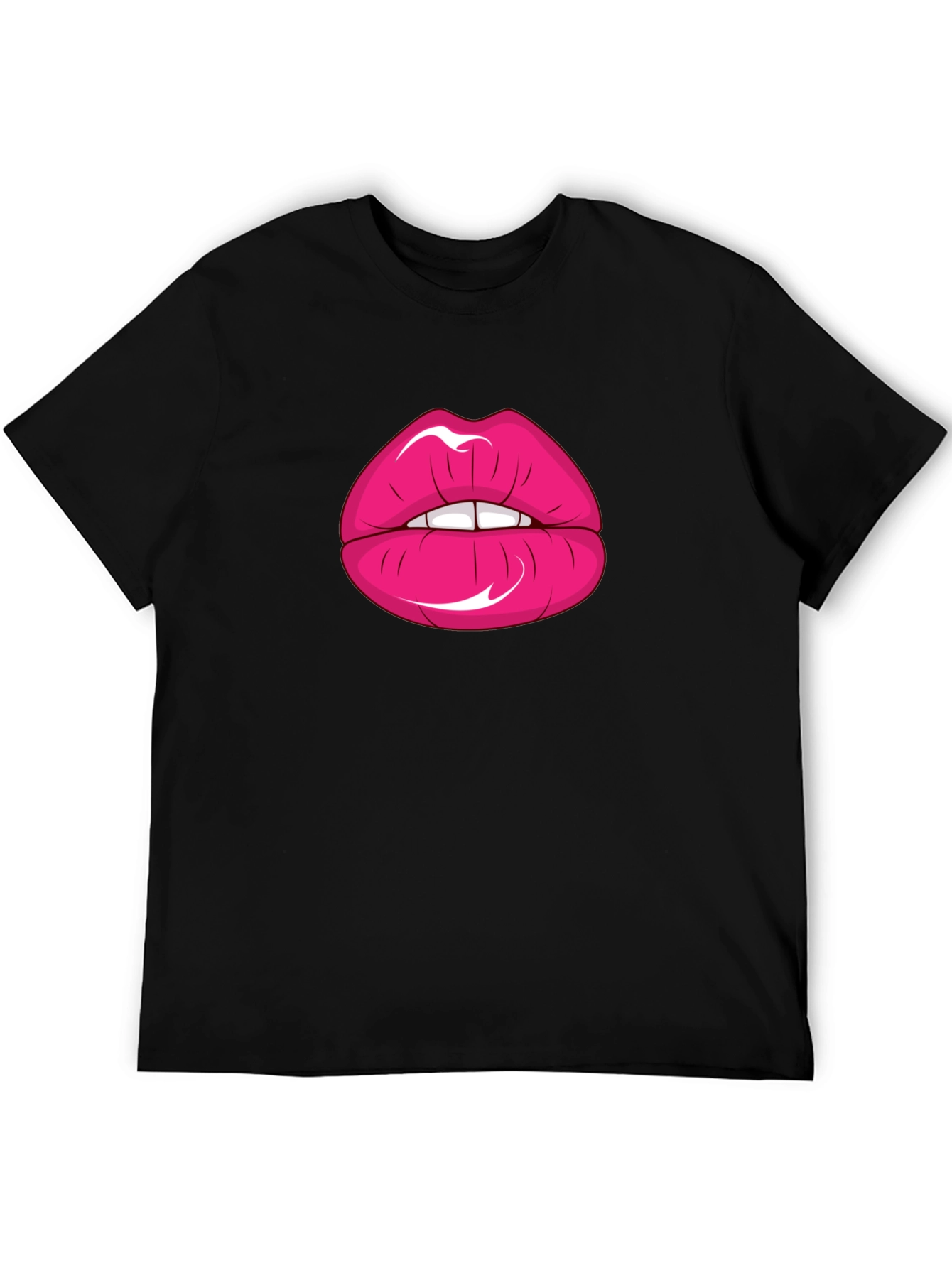 Black Lips Graphic Print Black T-Shirt view 5