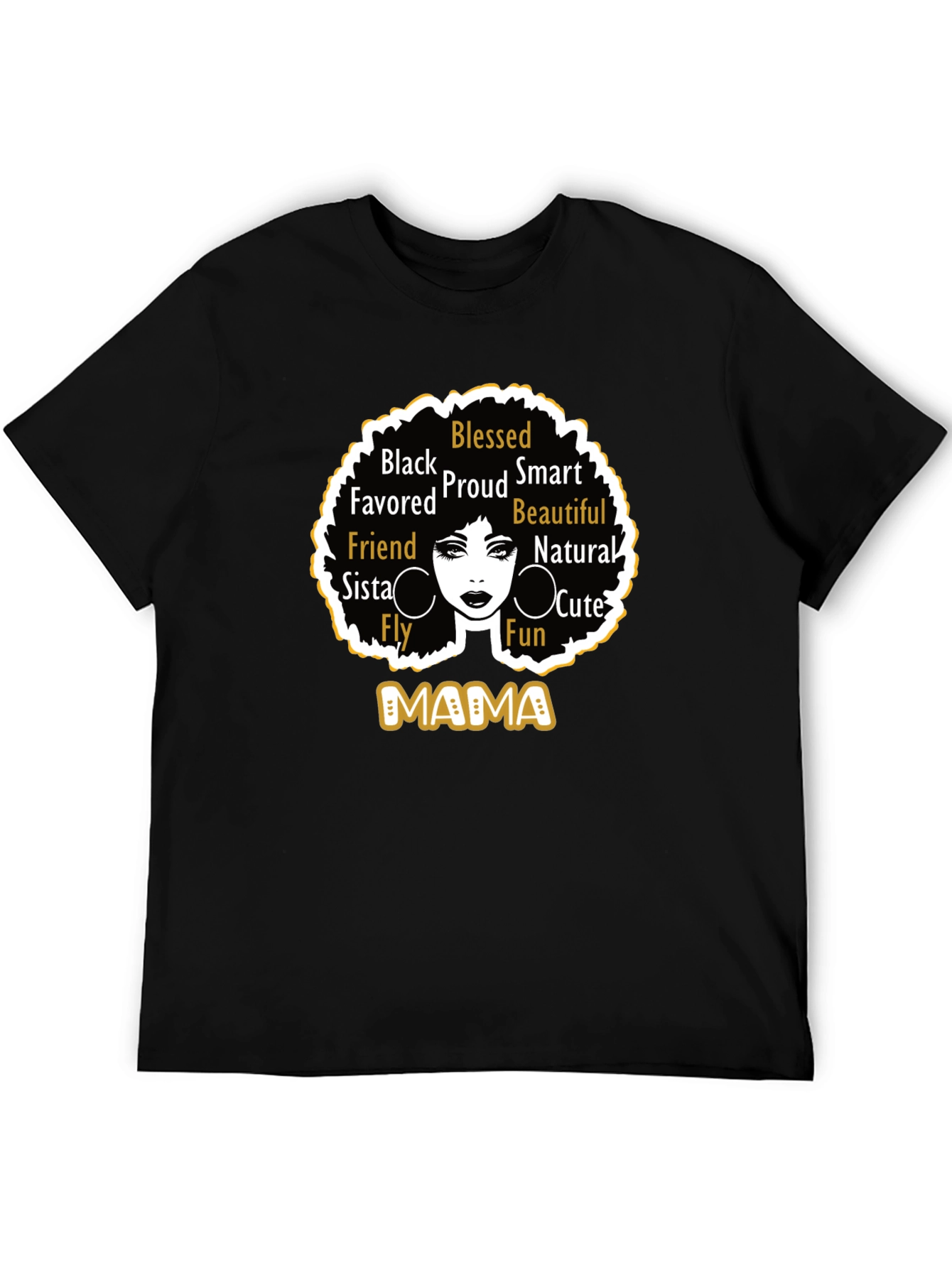 Black Black Mama Graphic Tee - Blessed, Proud, Beautiful view 5