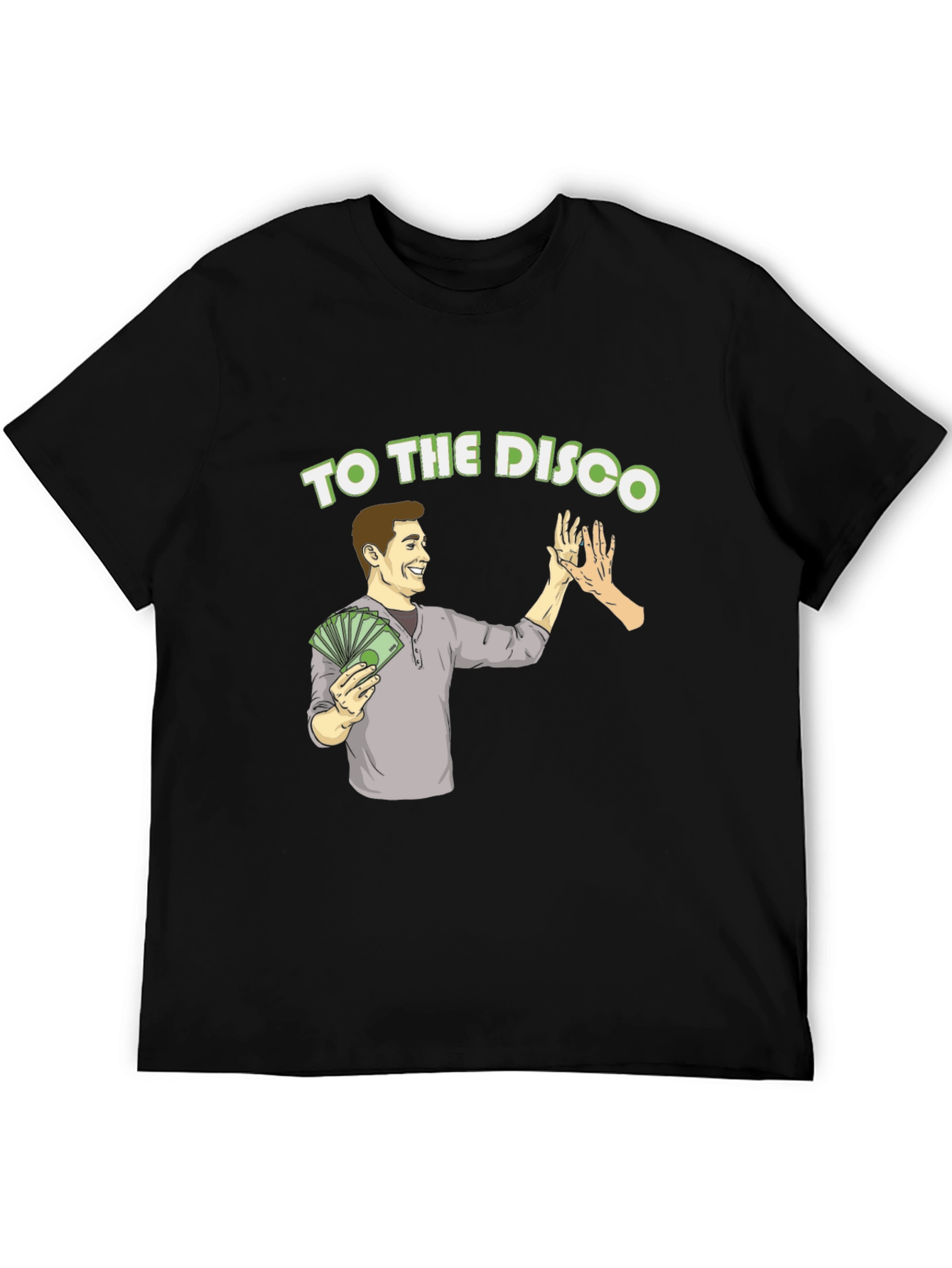 Black To The Disco Black Graphic T-Shirt view 5