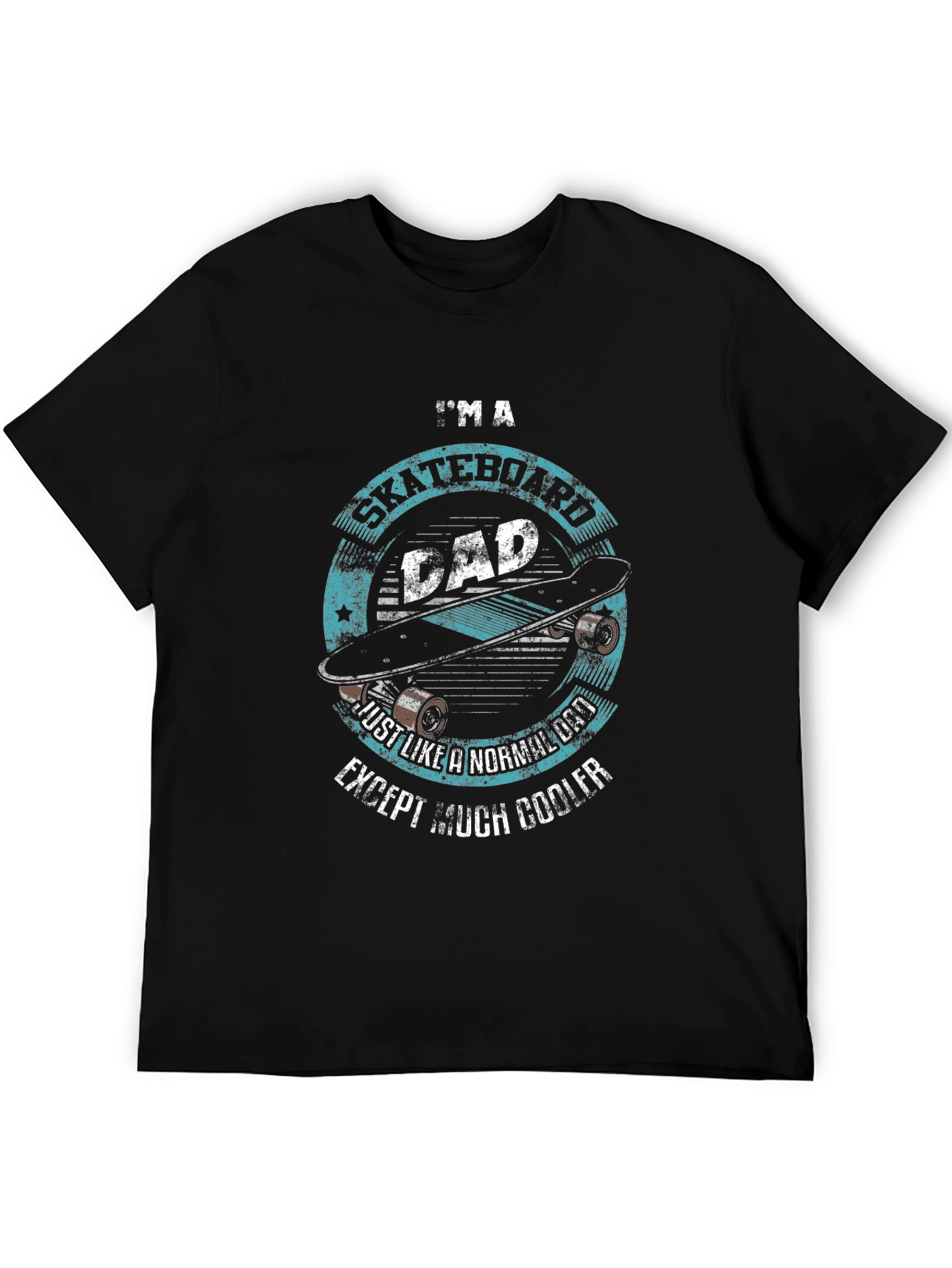 Black Skateboard Dad Graphic Tee - Cool & Comfortable view 5