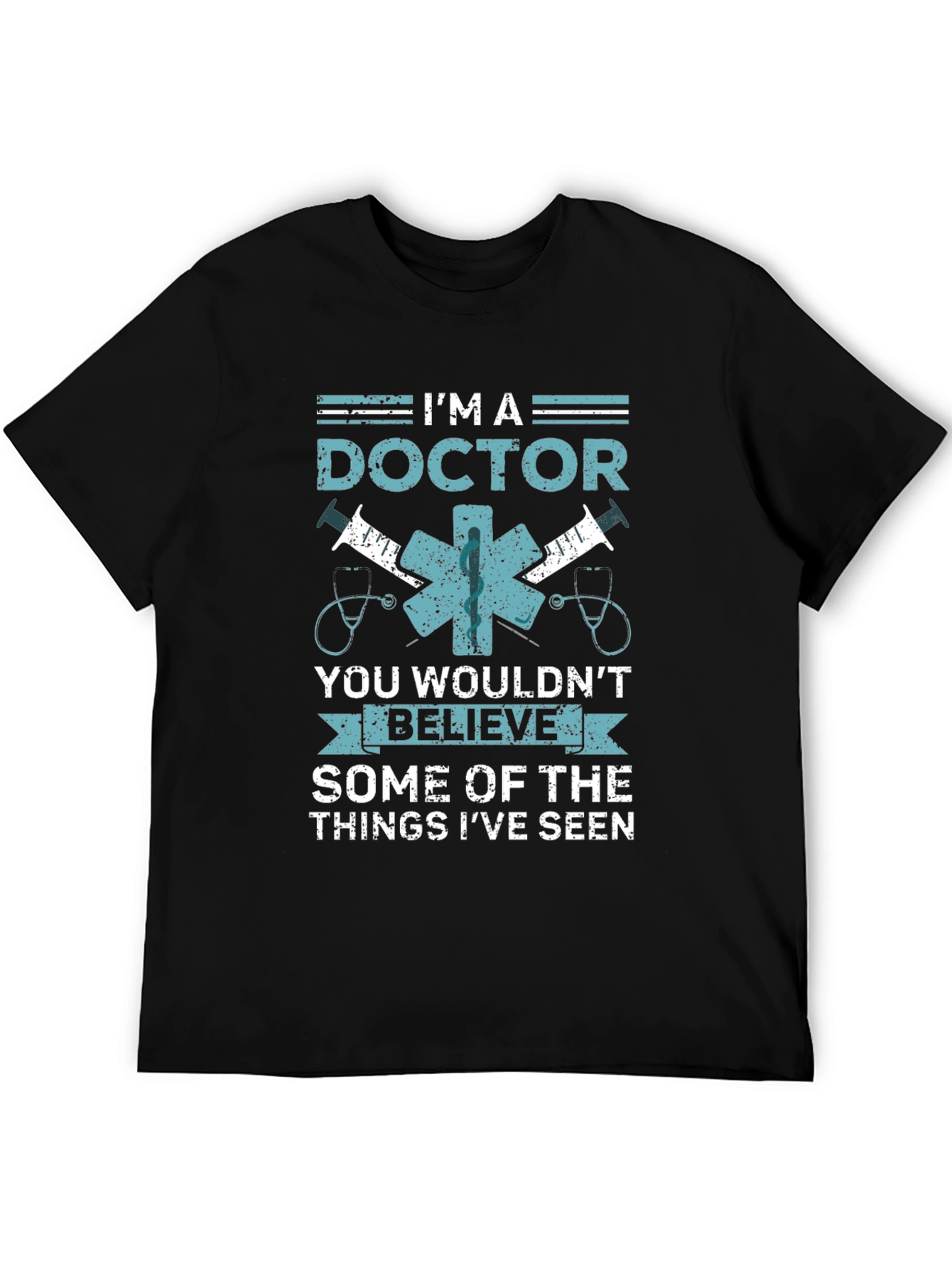 Black I'm A Doctor T-Shirt - Funny Medical Graphic Tee view 5