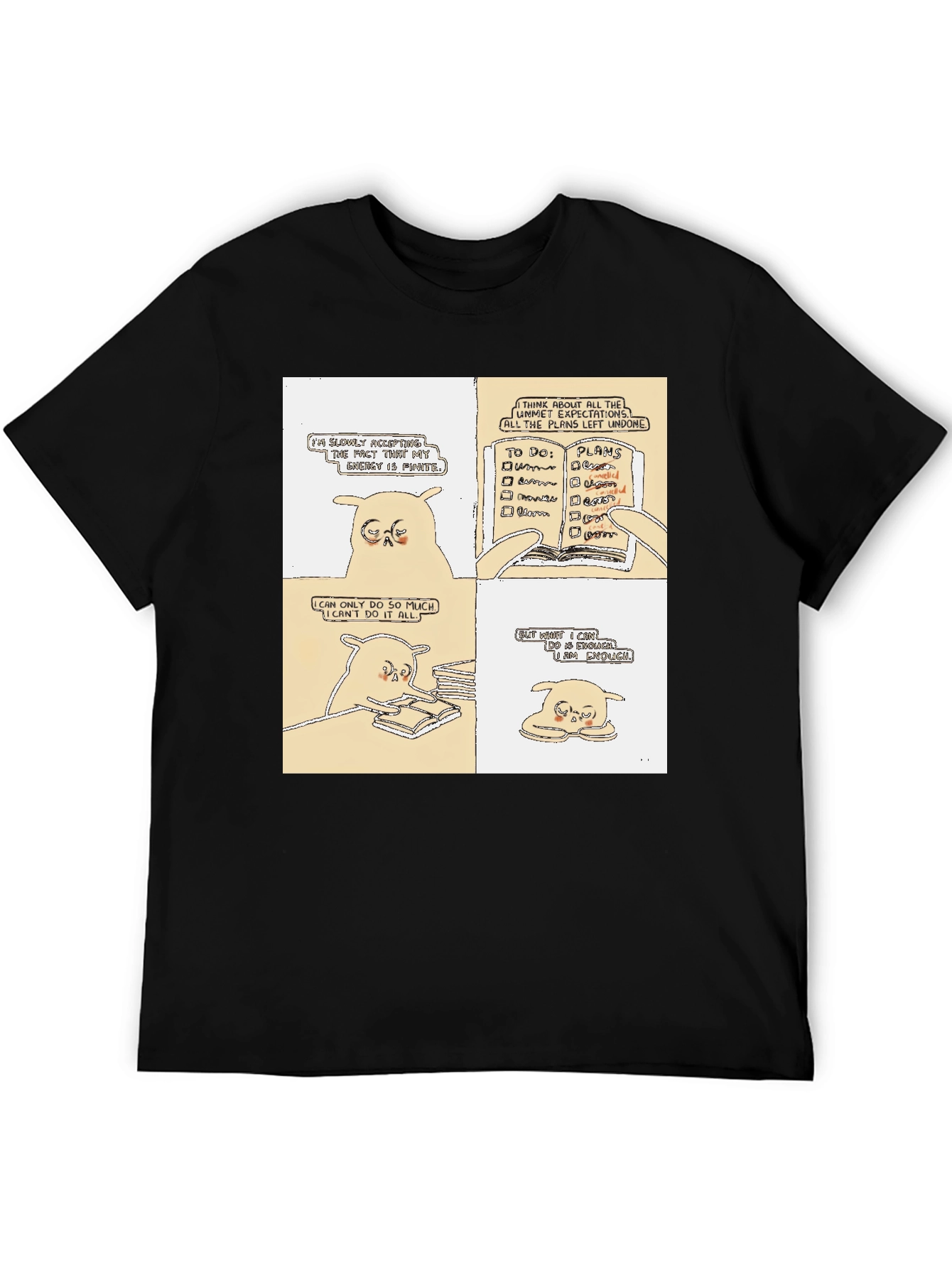 Black Funny Cat Meme T-Shirt - Energy is Finite view 5