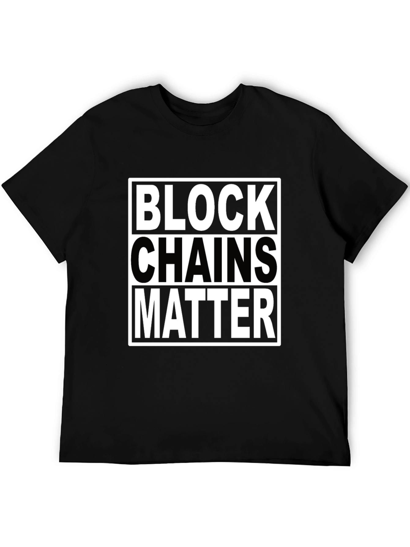 Black Blockchains Matter T-Shirt - Bold Graphic Tee view 5