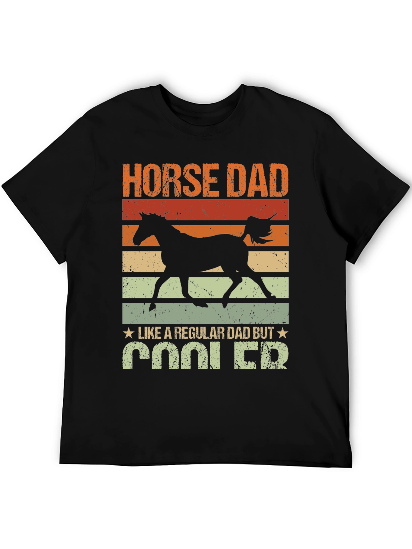 Black Horse Dad T-Shirt - Regular Dad But Cooler view 5