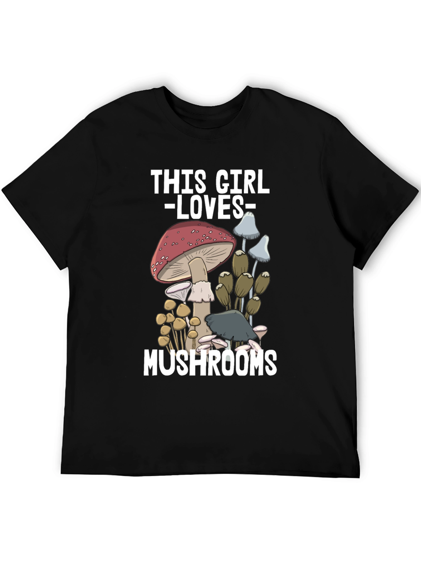 Black Mushroom Lover Graphic Tee - Fun & Stylish view 5
