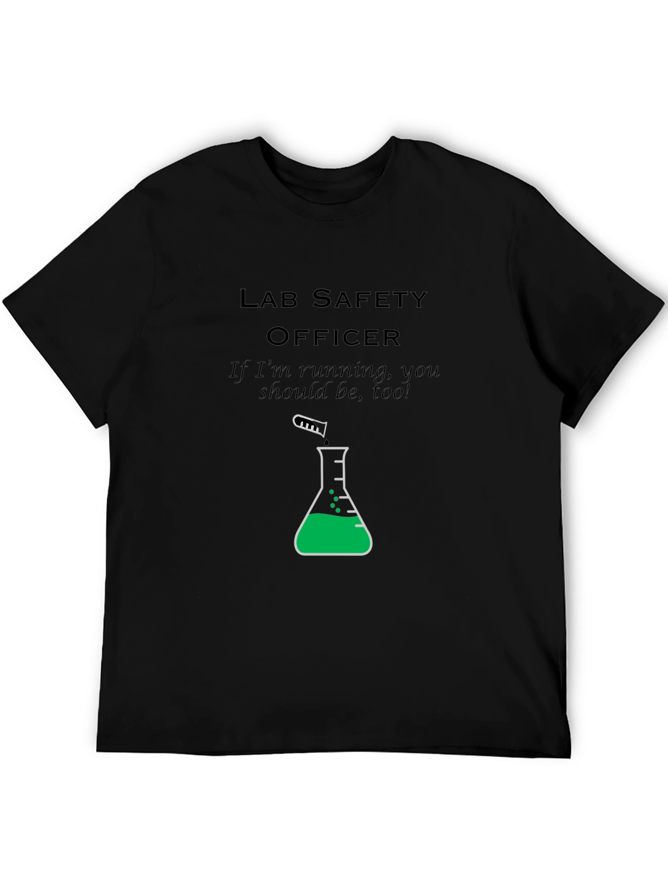 Black Lab Safety Officer T-Shirt: Run! view 5