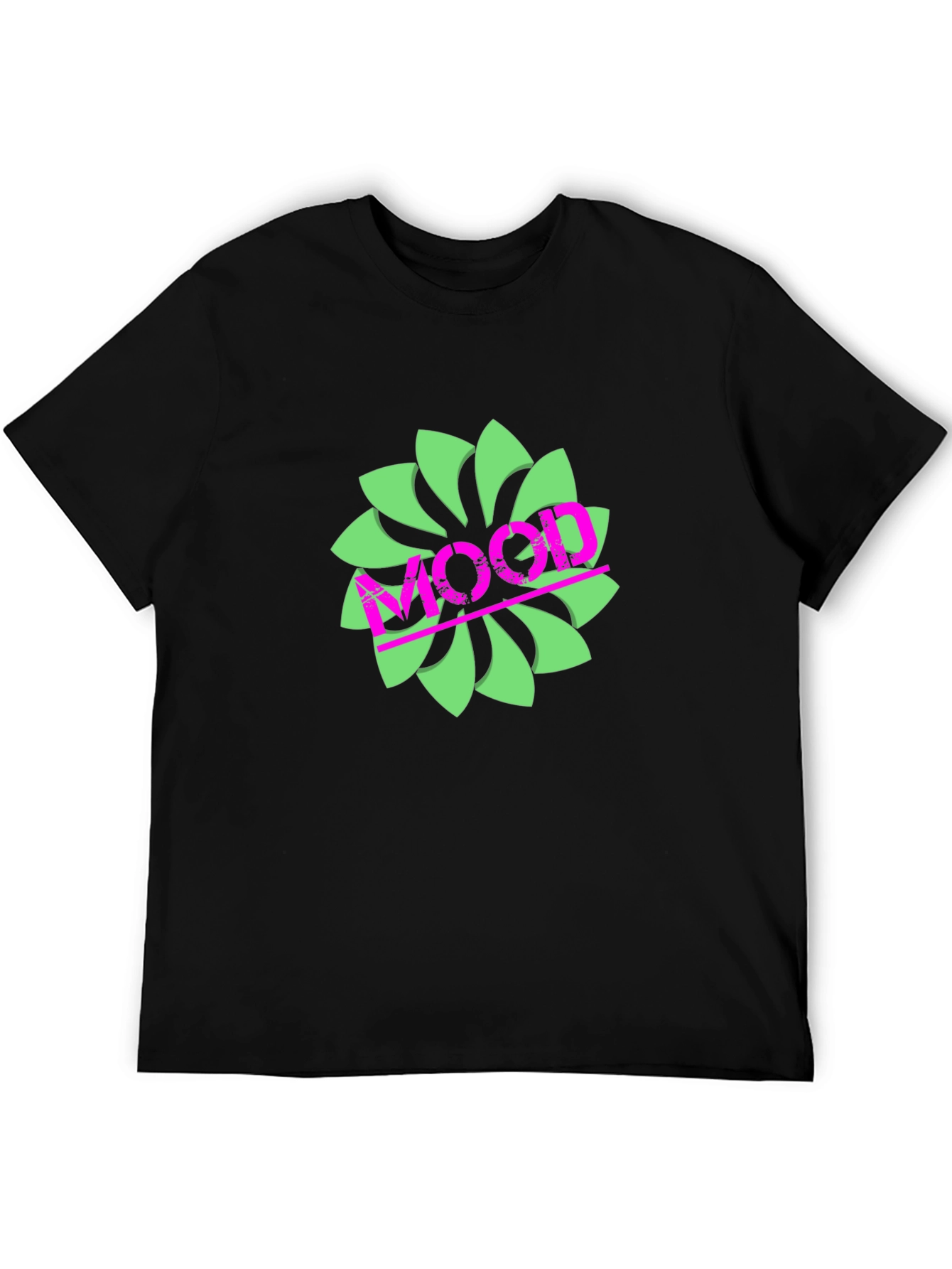 Black Mood Flower Graphic Tee - Cool Casual Style view 5