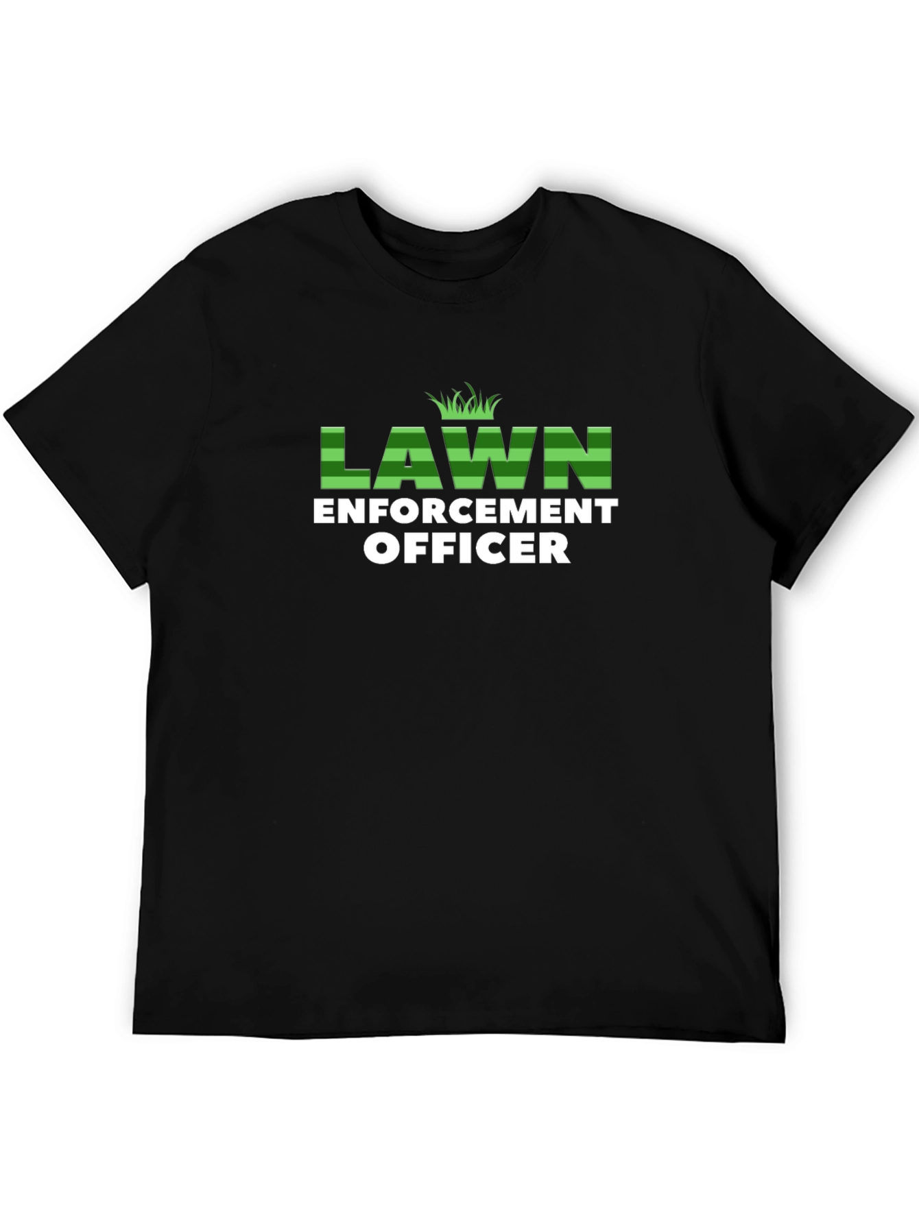 Black Lawn Enforcement Officer Graphic T-Shirt view 5