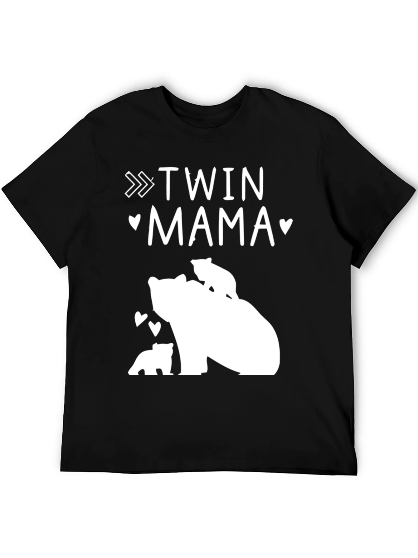 Black Twin Mama Bear T-Shirt view 5