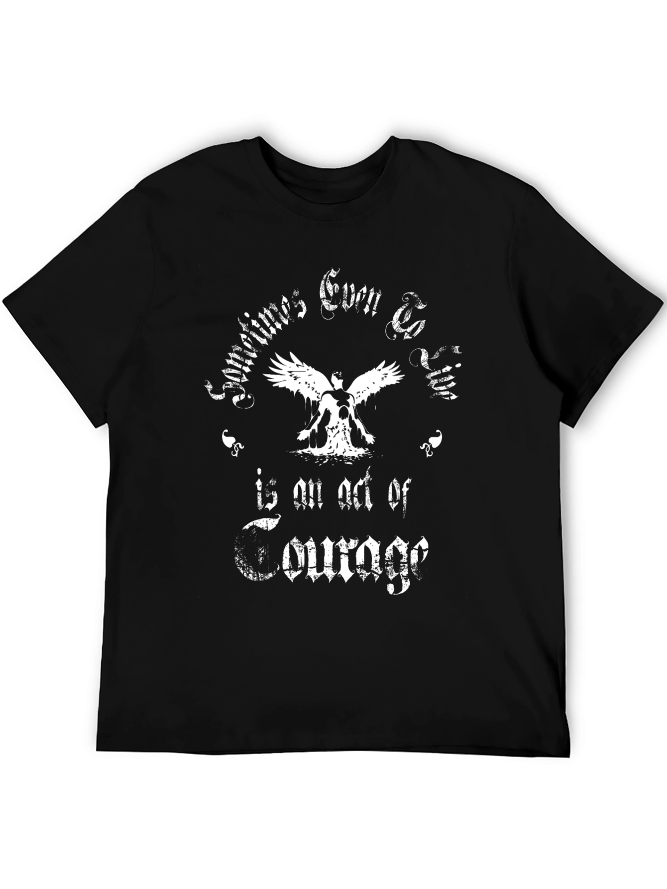 Black Courage Graphic Tee - Motivational Shirt view 5