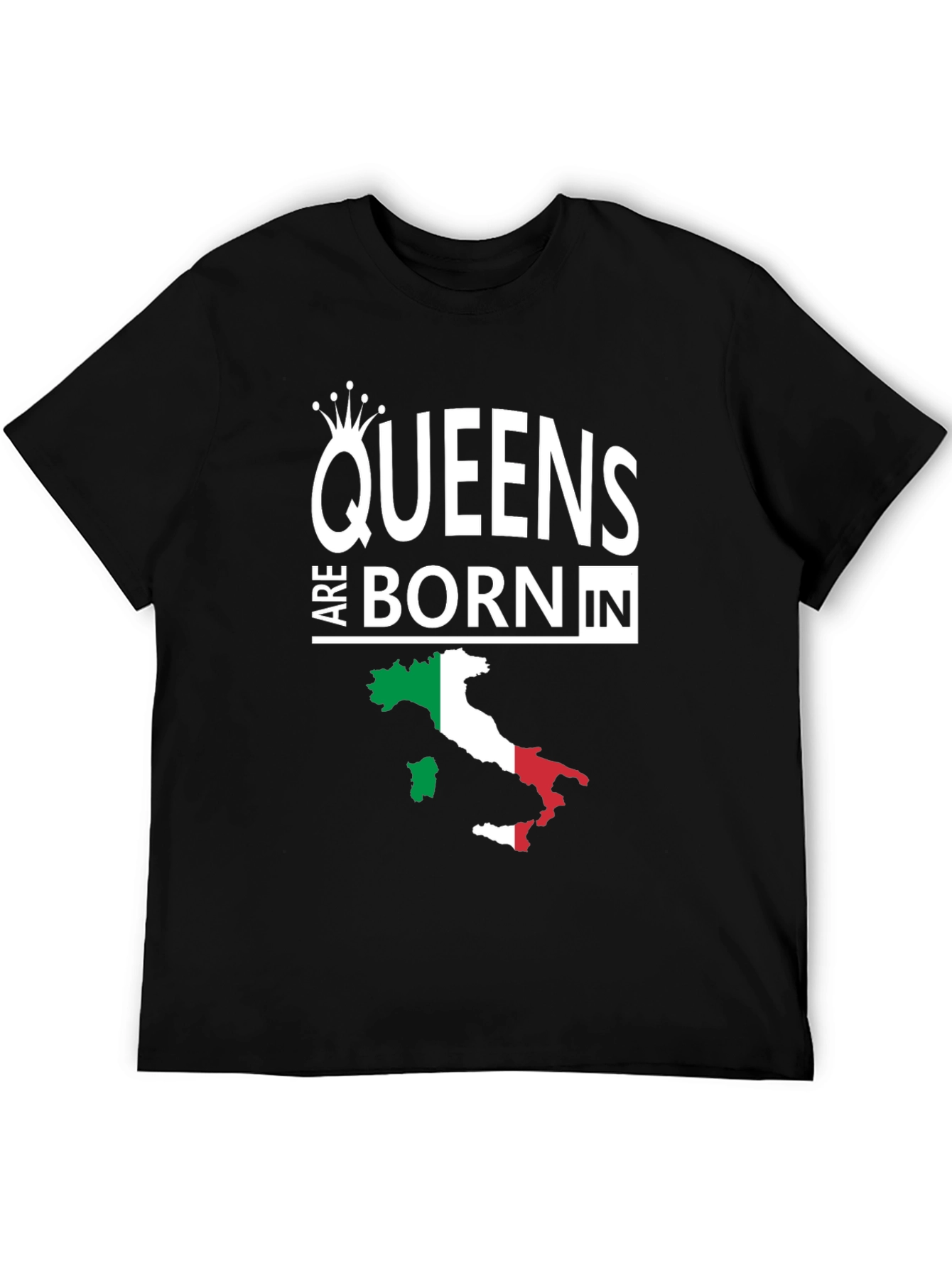 Black Queens Born in Italy T-Shirt view 5