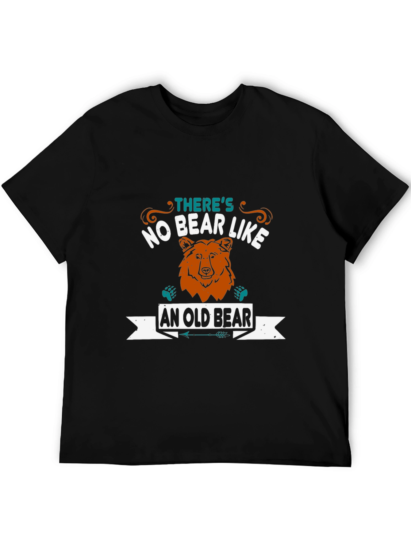 Black There's No Bear Like an Old Bear T-Shirt view 5