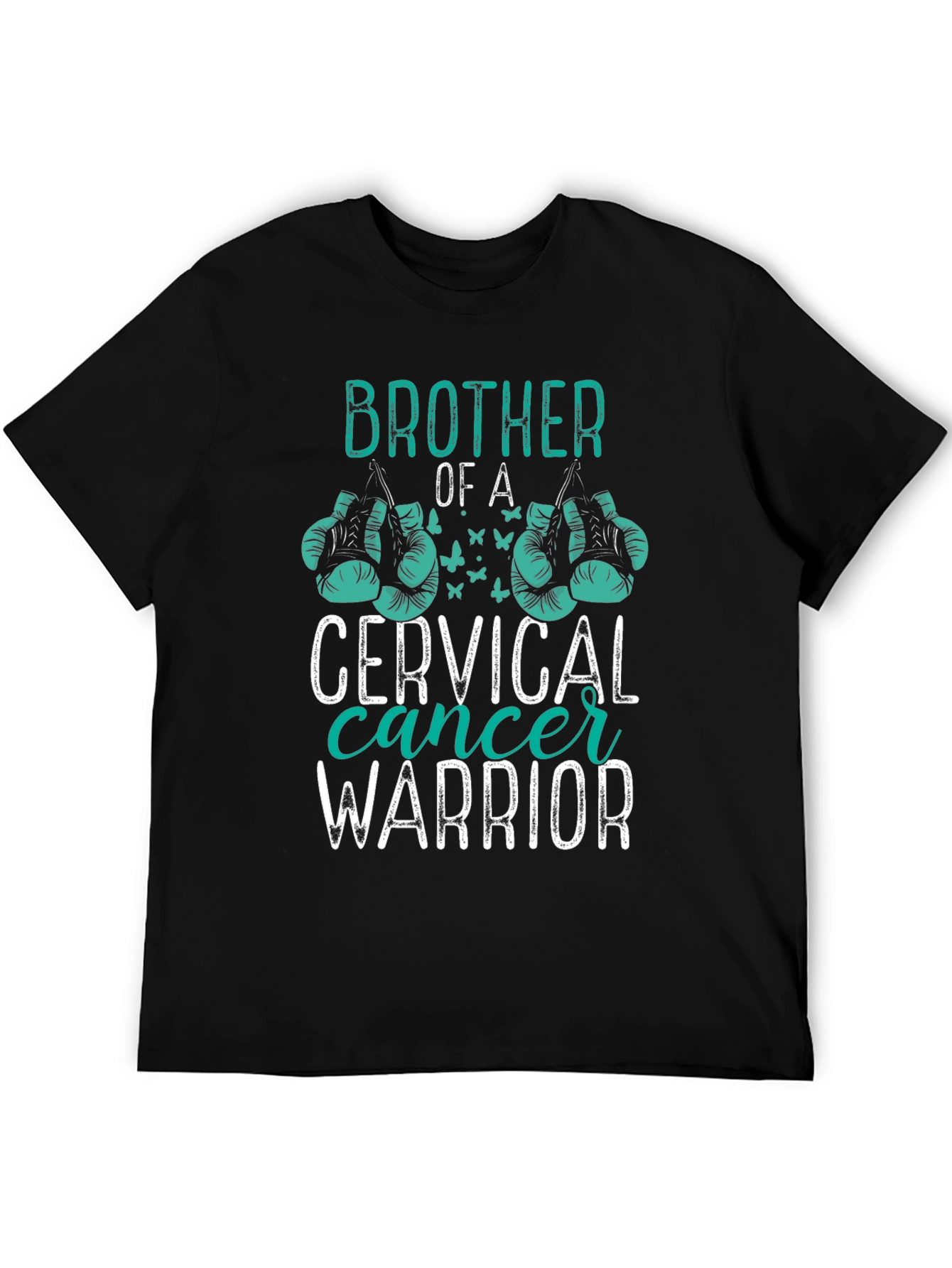 Black Brother of a Cervical Cancer Warrior T-Shirt view 5