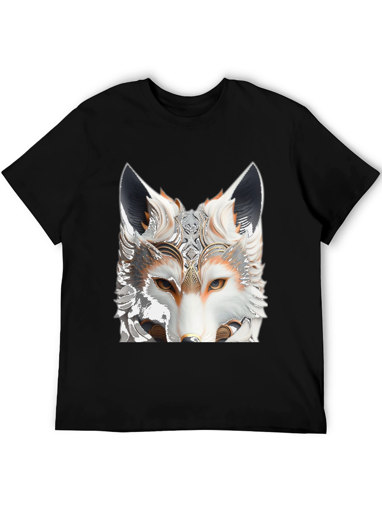 Black Fox Head Graphic Tee view 5