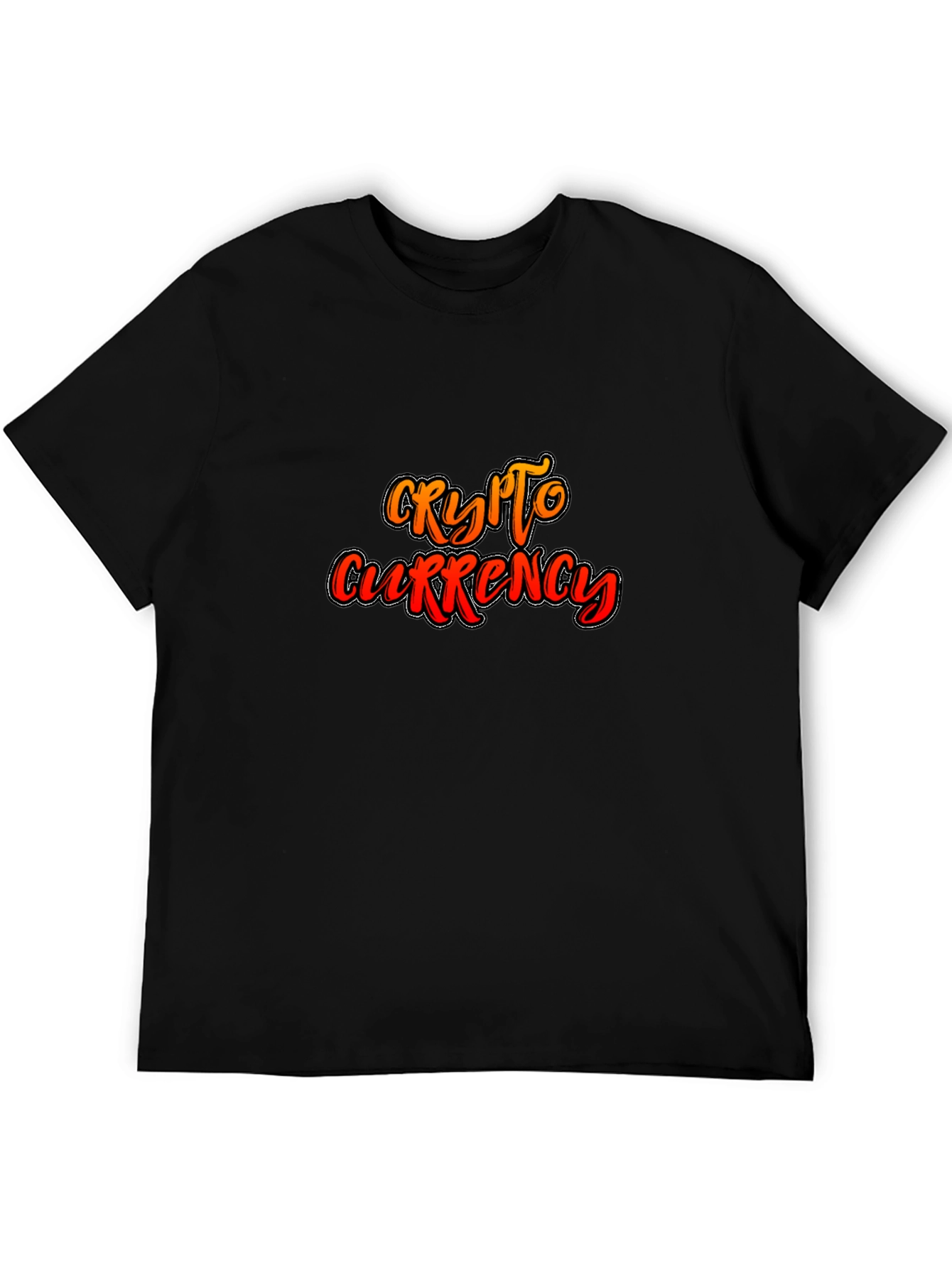 Black Crypto Currency Graphic Print Black T-Shirt view 5