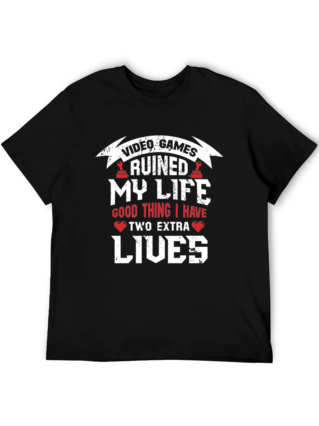 Black Video Games Ruined My Life T-Shirt view 5