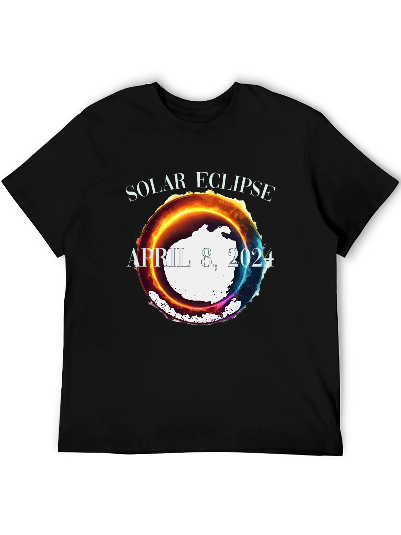 Black Solar Eclipse April 8 2024 T-Shirt view 5