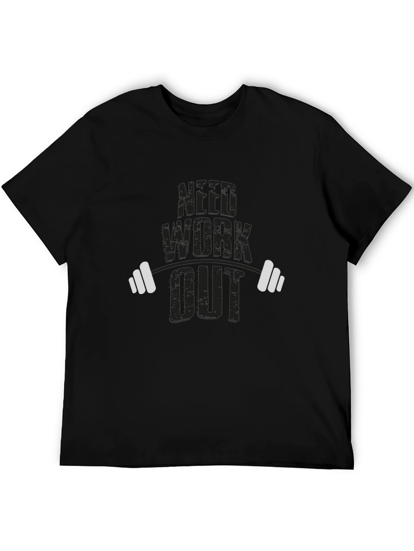 Black Need Workout Black Graphic Tee view 5
