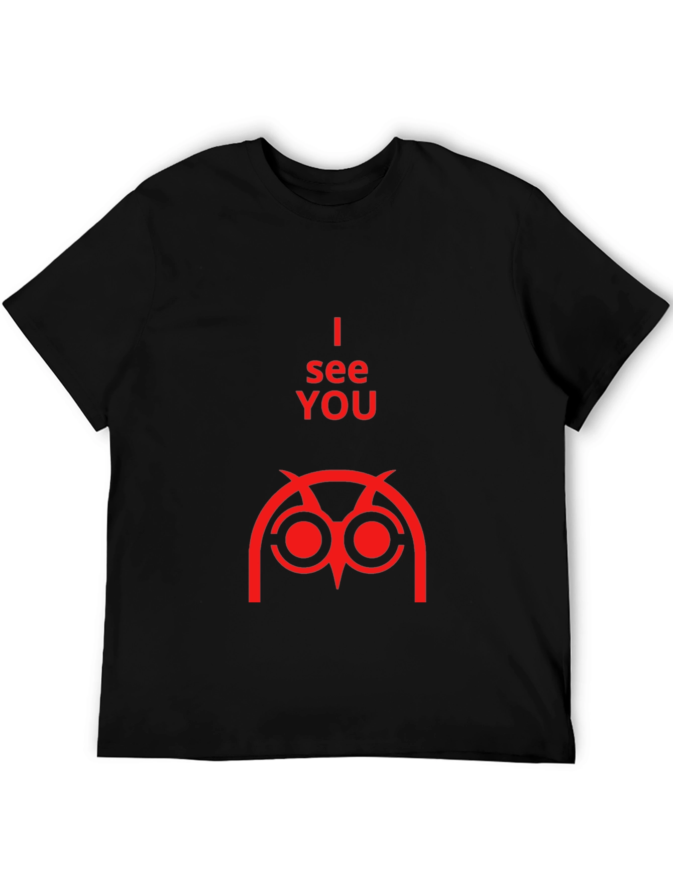 Black I See You Owl Graphic Tee - Black Short Sleeve view 5