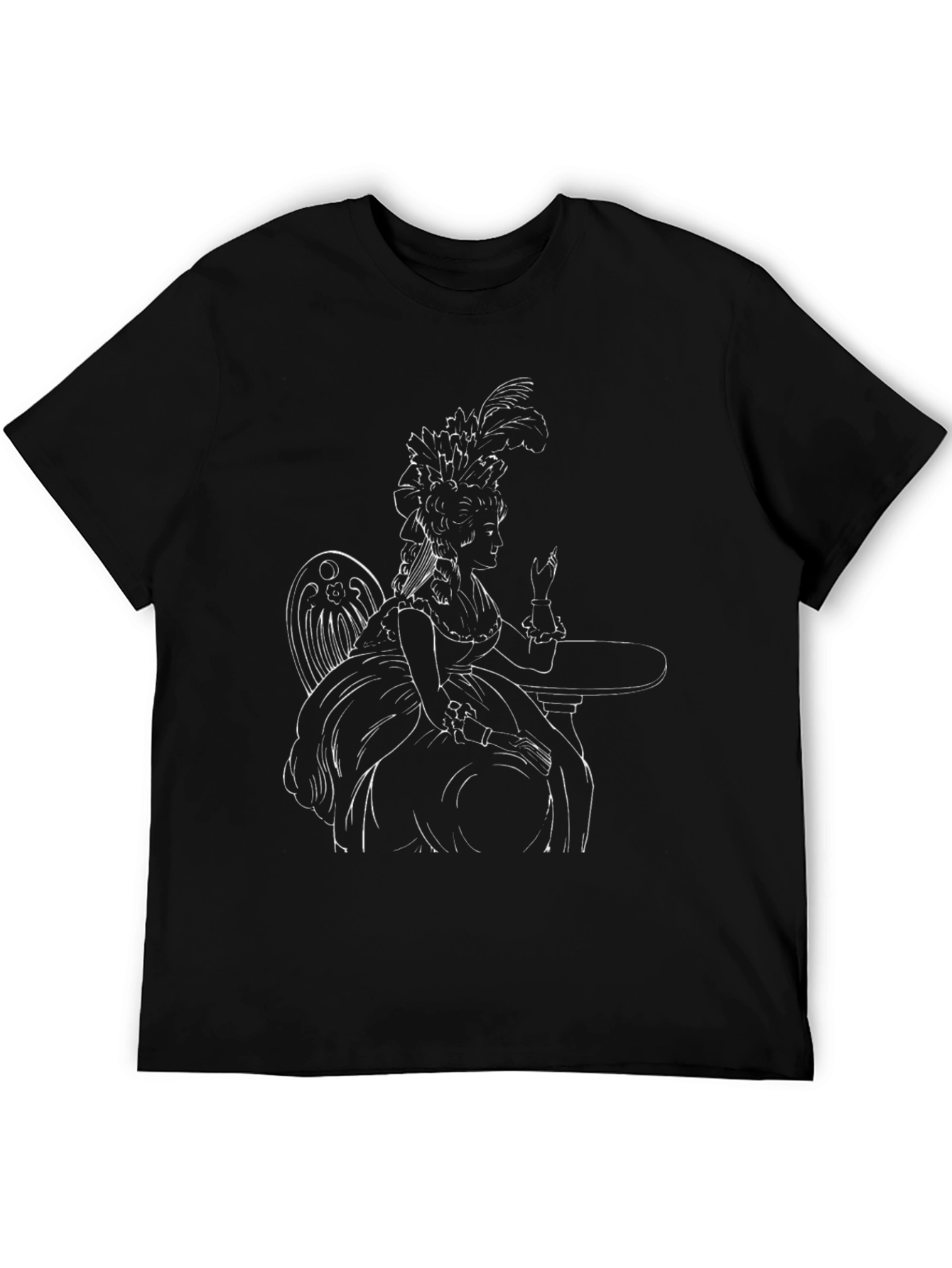 Black Regency Silhouette Black T-Shirt view 5