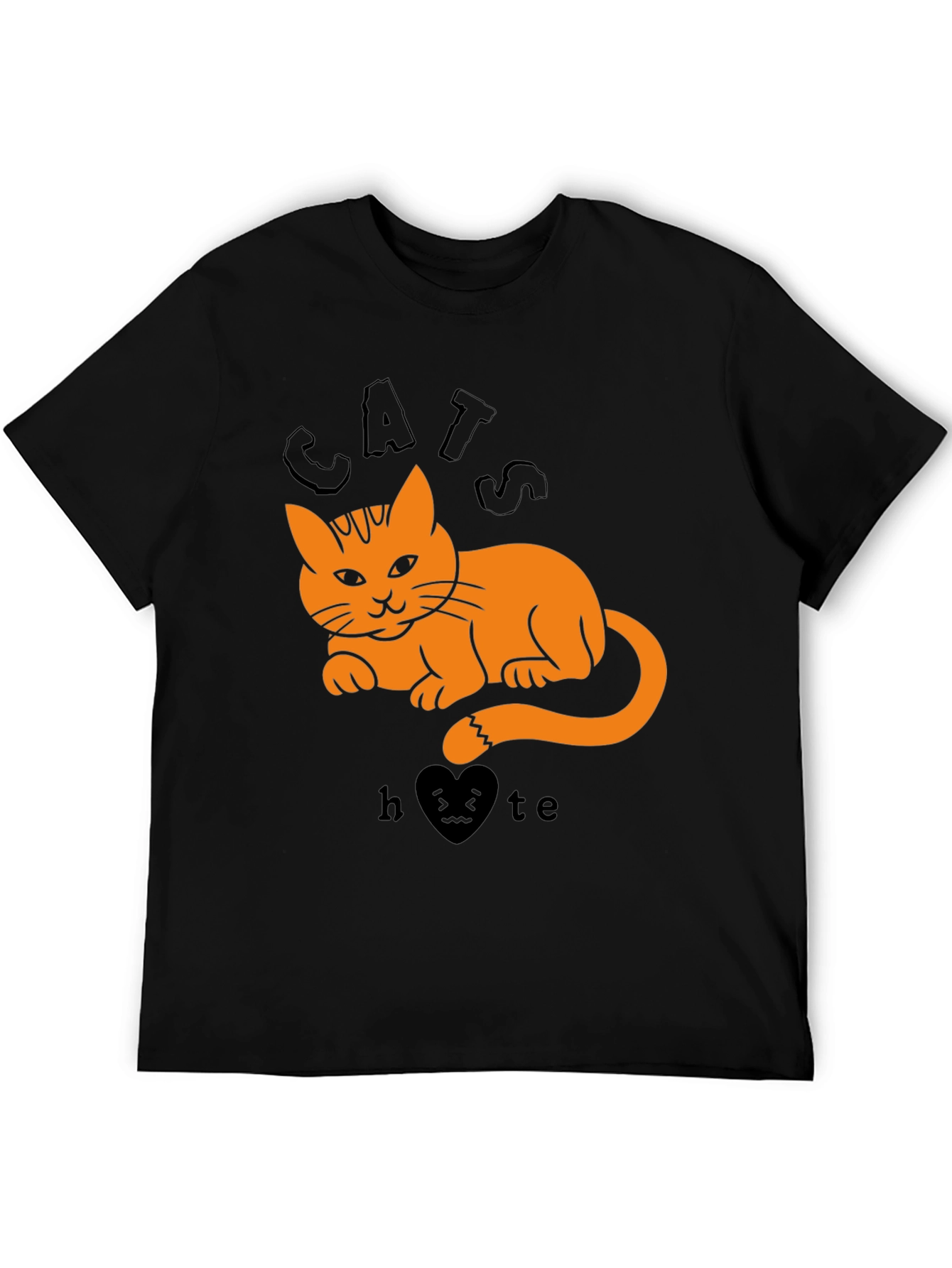 Black Cats Hate Heart Tee view 5