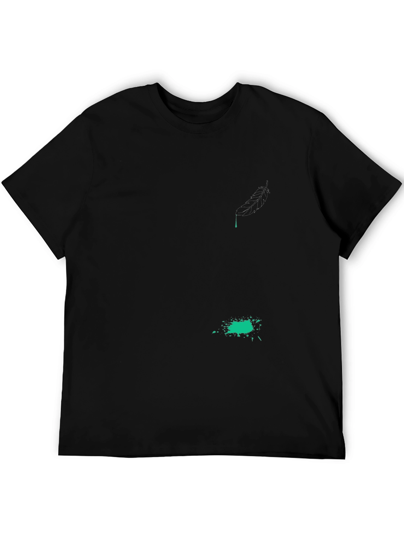 Black Abstract Graphic Black T-Shirt view 5