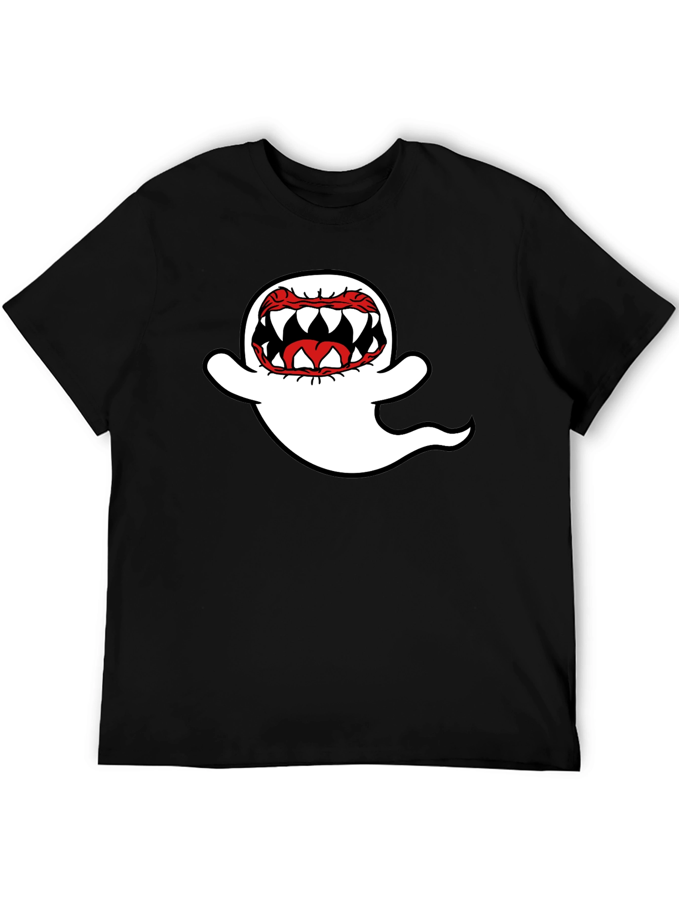 Black Ghost Graphic Black T-Shirt view 5