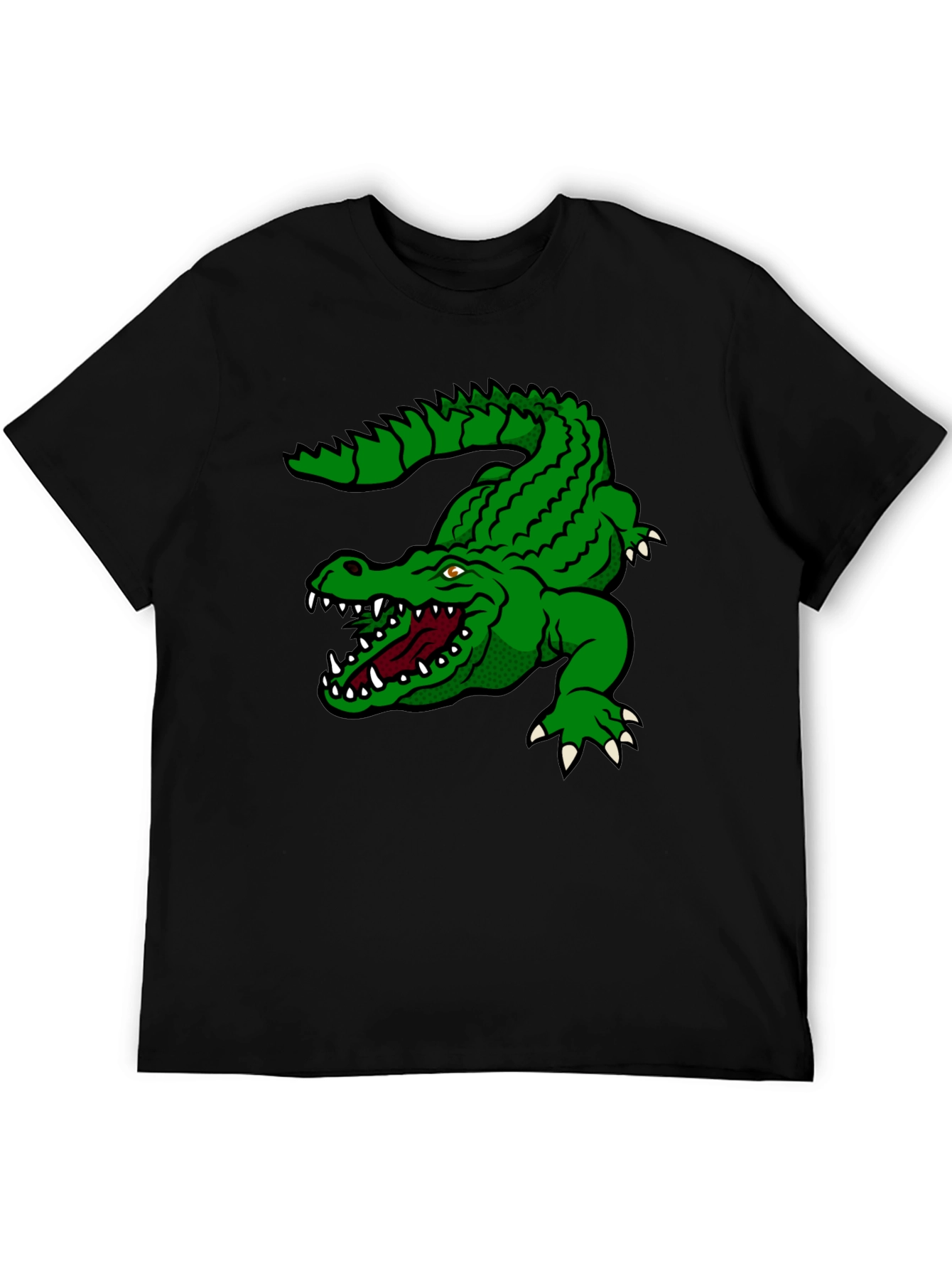 Black Green Alligator Graphic T-Shirt - Bold Style view 5