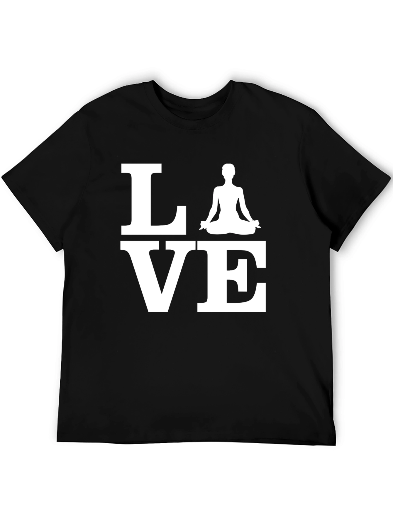 Black Yoga Love Graphic Tee - Meditate in Style! view 5