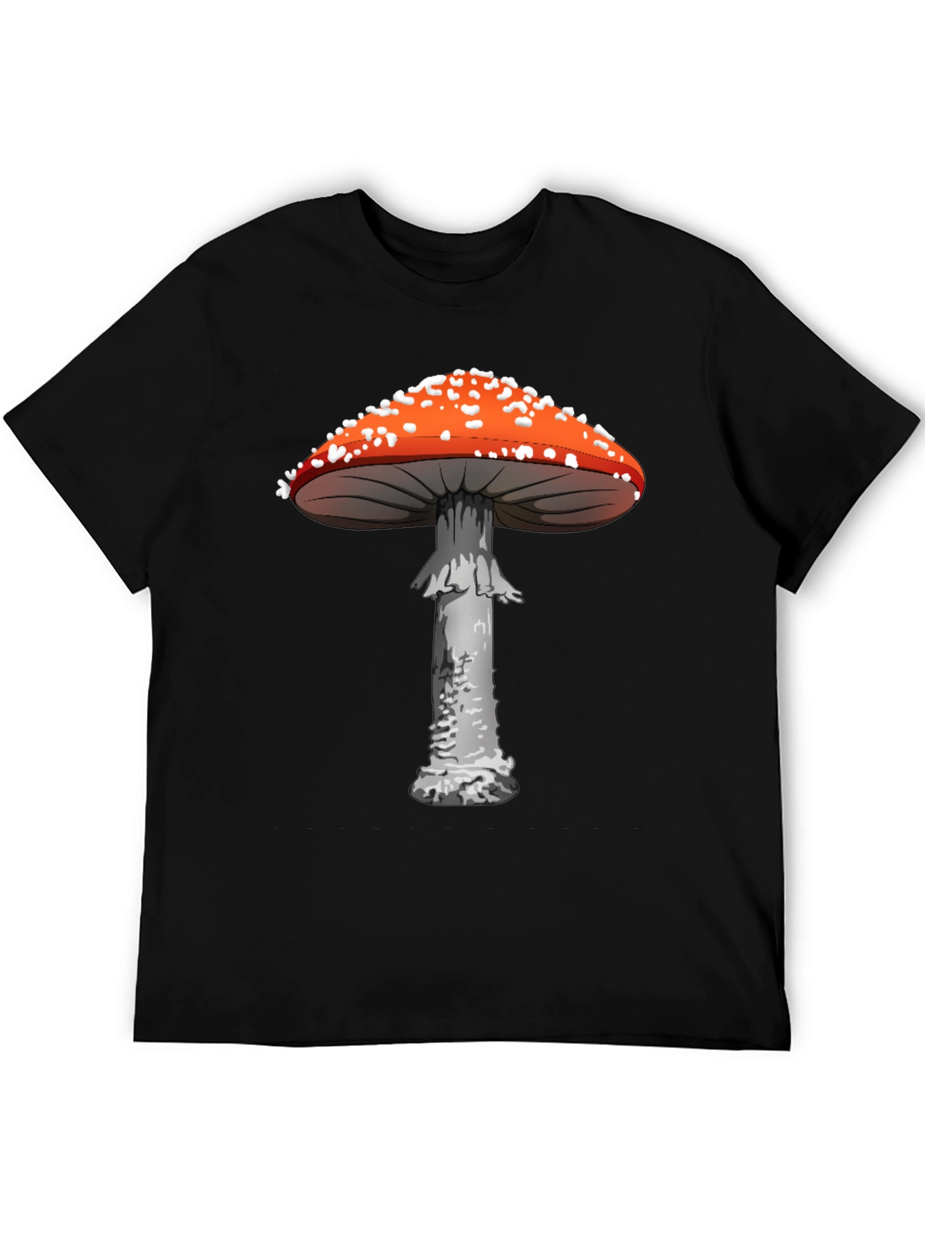 Black Mushroom Graphic Tee - Funky Novelty Print view 5