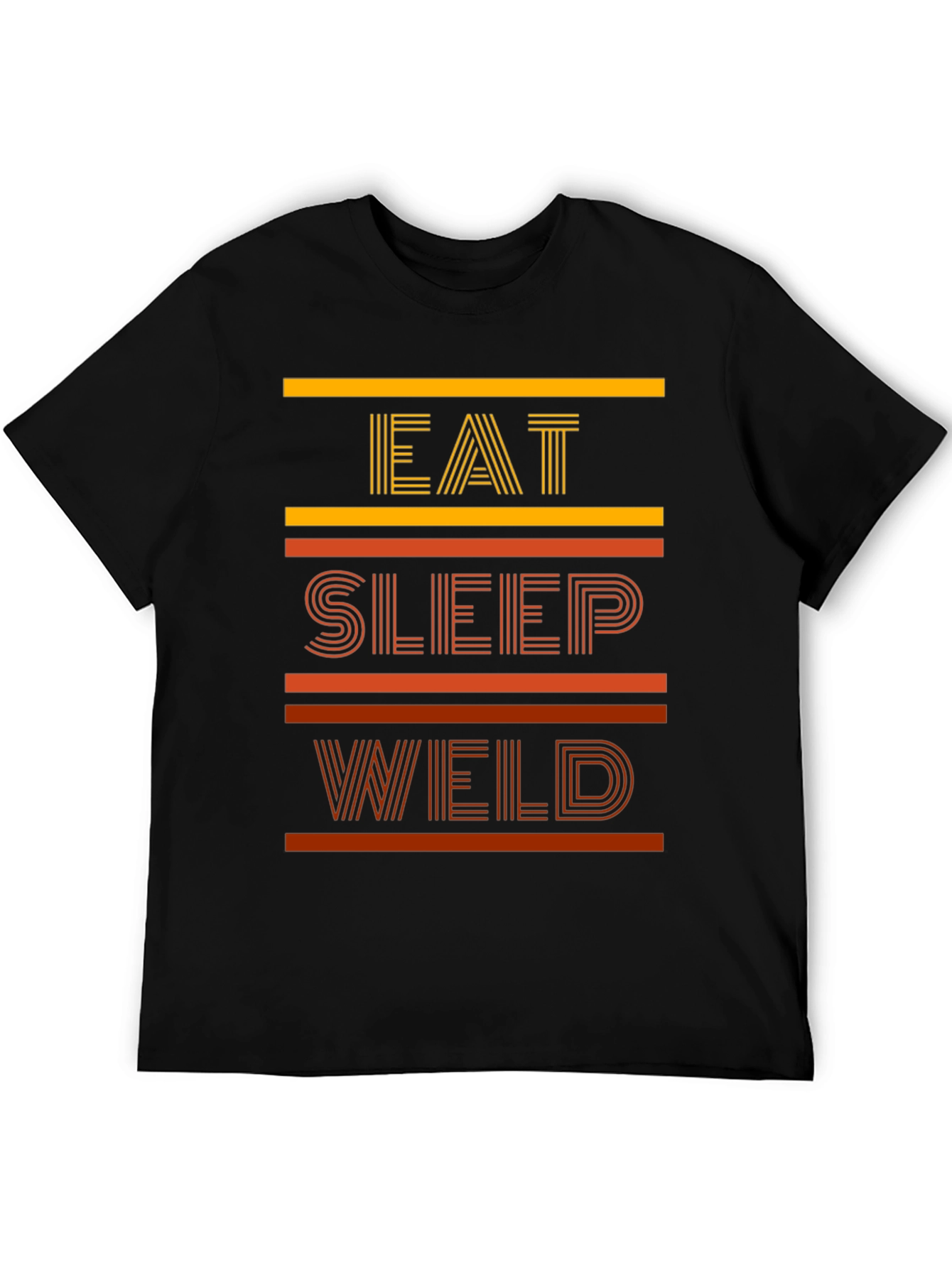 Black Eat Sleep Weld Graphic T-Shirt view 5