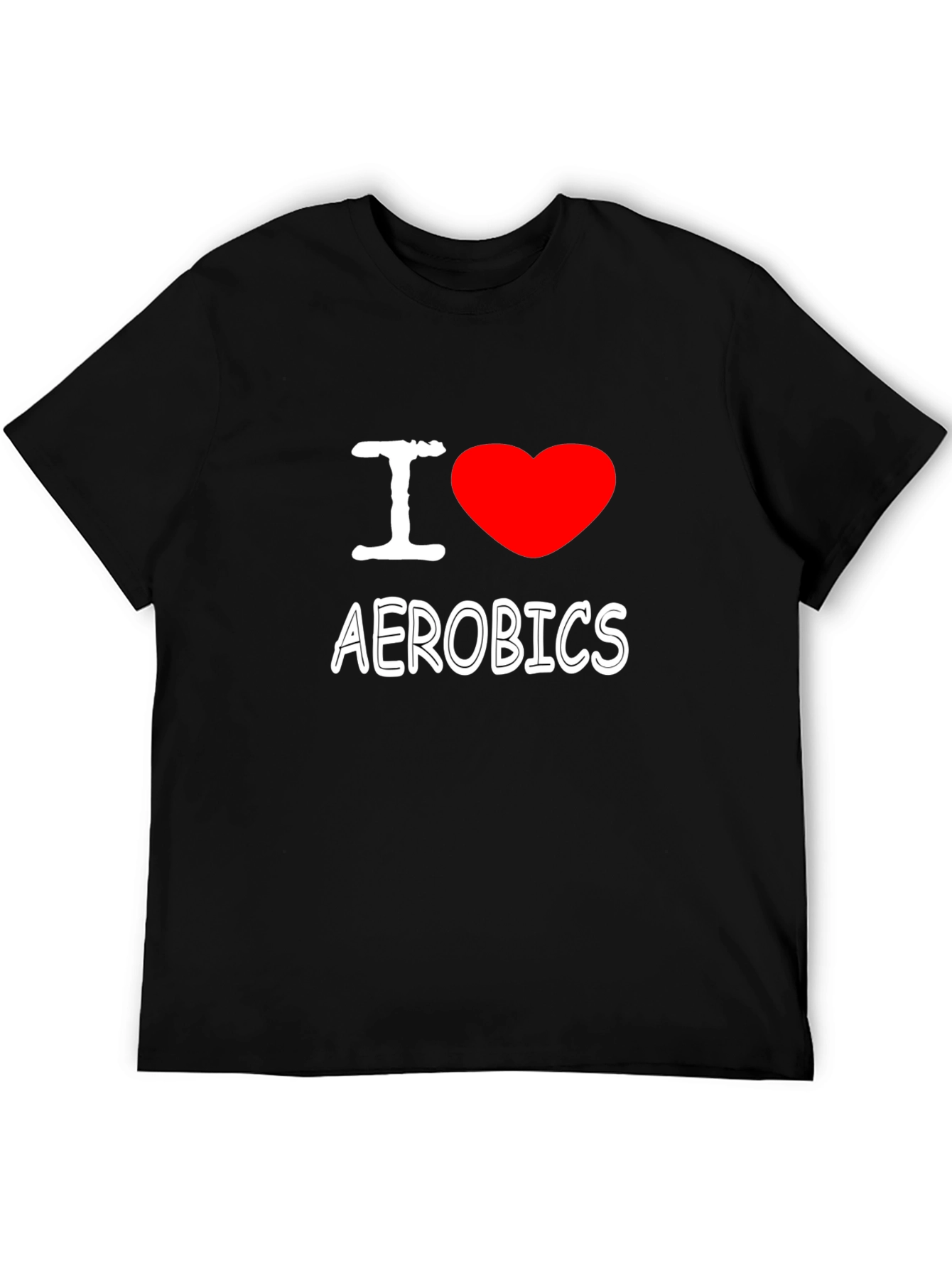 Black I Heart Aerobics Black Cotton Tee view 5