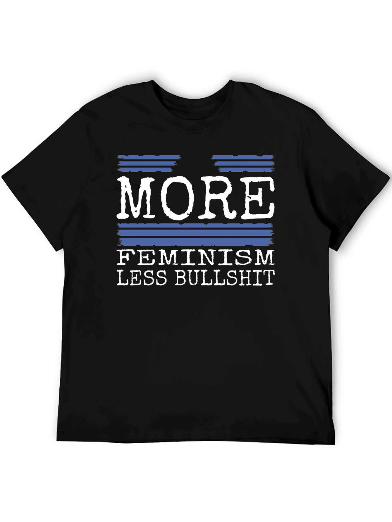 Black More Feminism Less Bullshit Graphic Tee view 5
