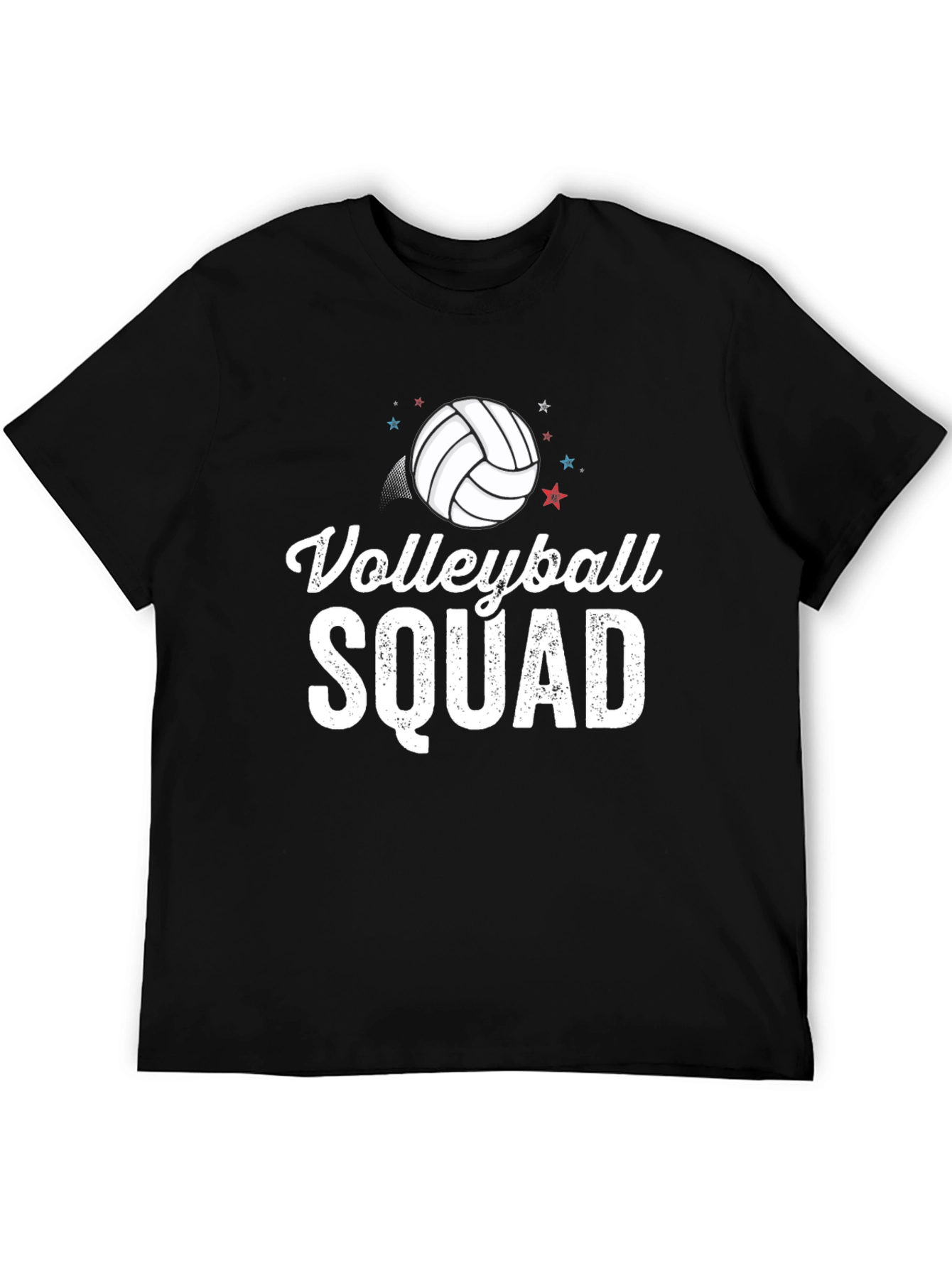 Black Volleyball Squad T-Shirt - Sporty Crew Neck Tee view 5