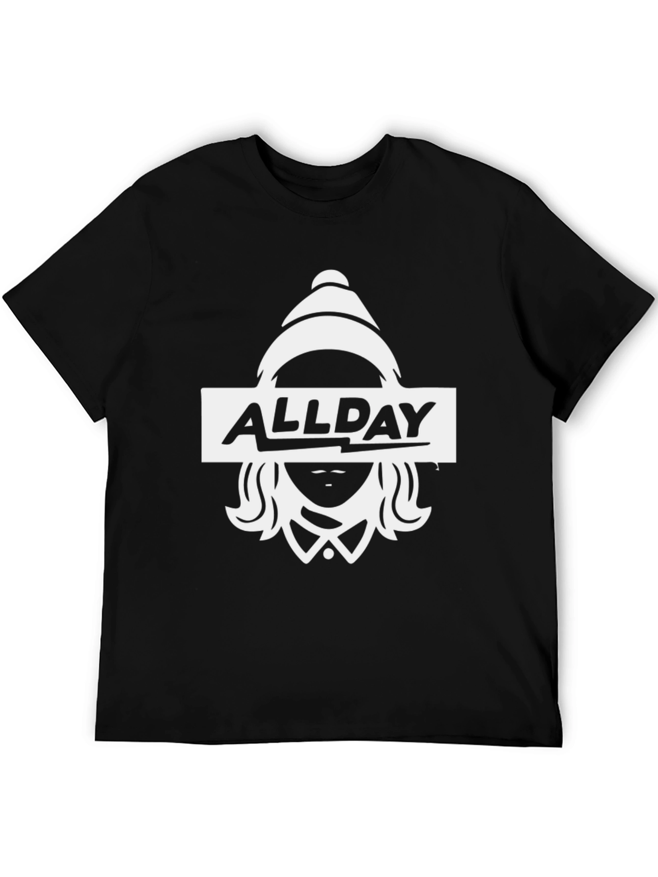 Black AllDay Graphic Tee - Black Cotton T-Shirt view 5
