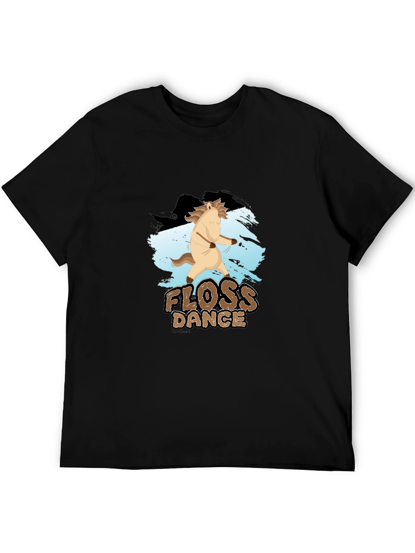 Black Floss Dance Horse T-Shirt, Funny Graphic Tee view 5