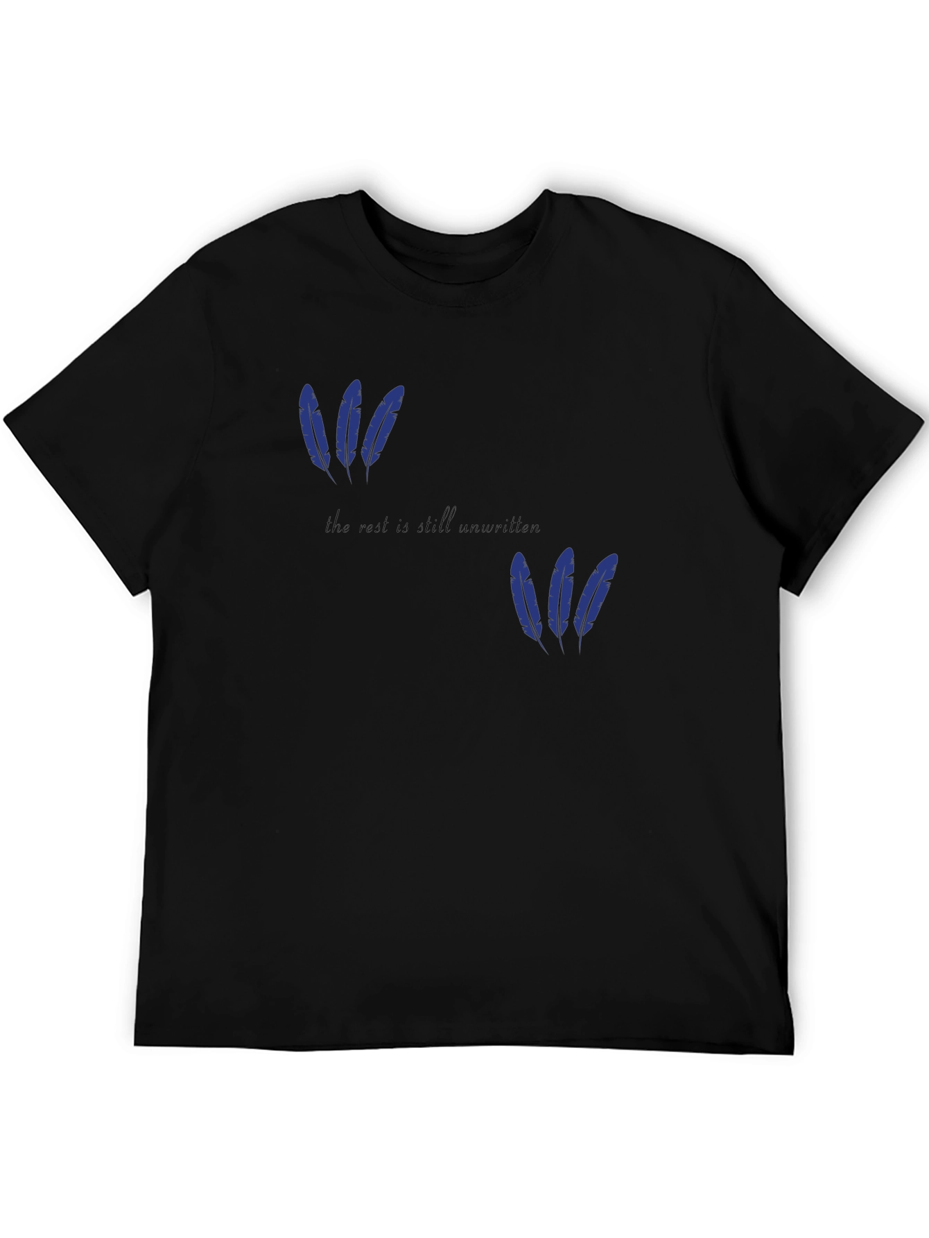 Black Feather Graphic T-Shirt - "The Rest is Still Unwritten" view 5