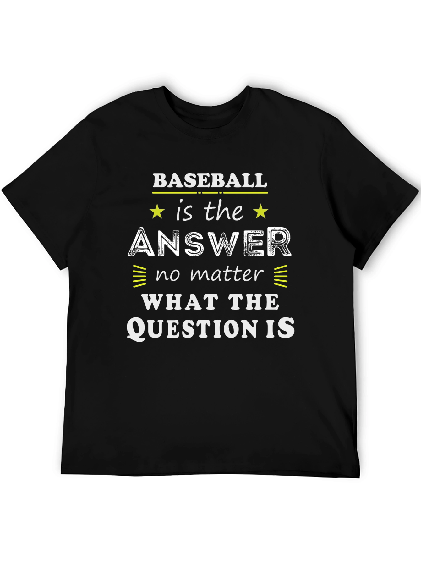 Black Baseball is The Answer T-Shirt view 5