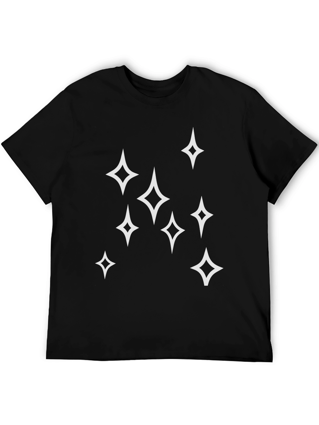 Black Sparkle Star Graphic Tee - Men's Black T-Shirt view 5