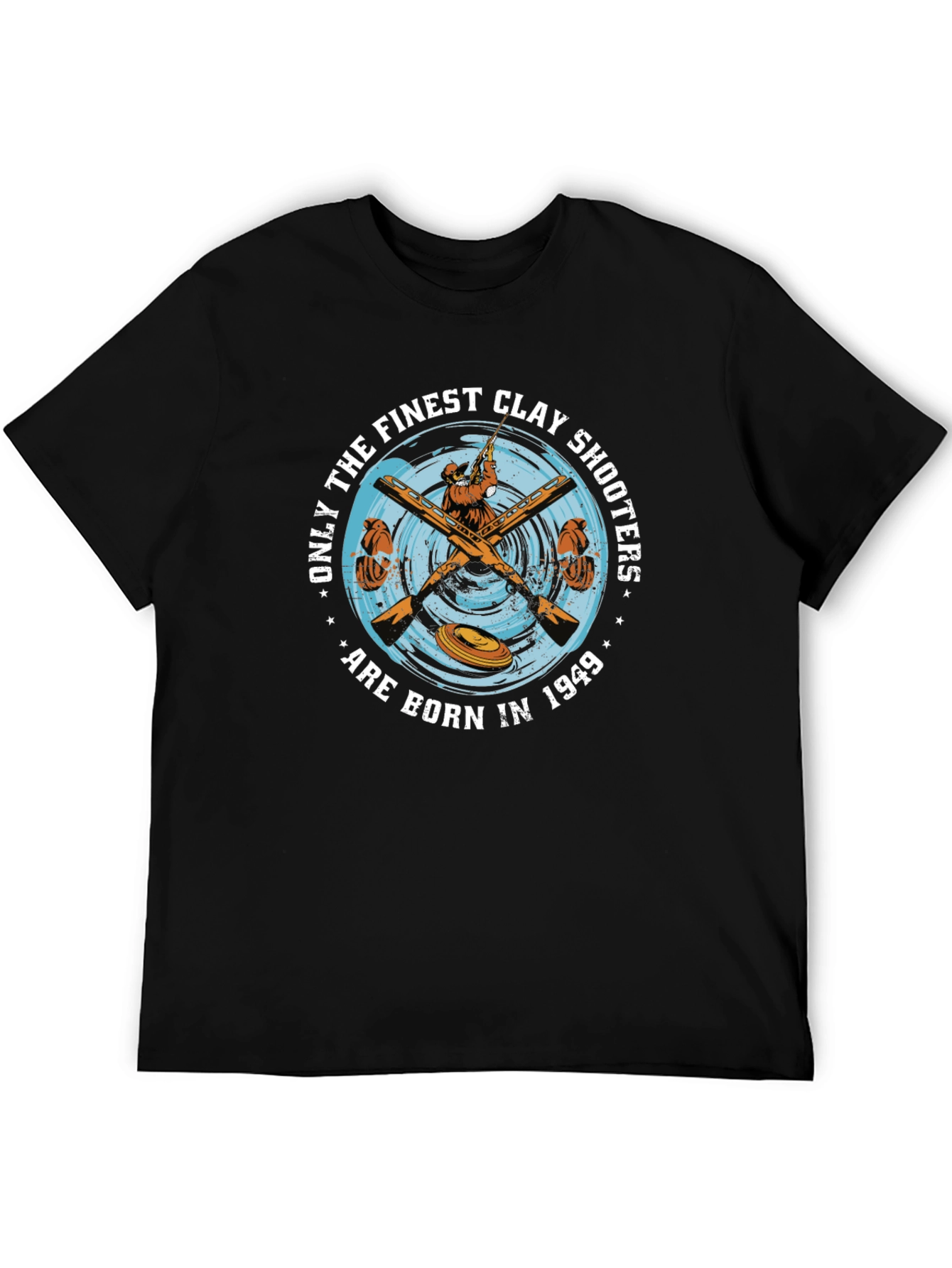 Black Finest Clay Shooters Born in 1949 T-Shirt view 5