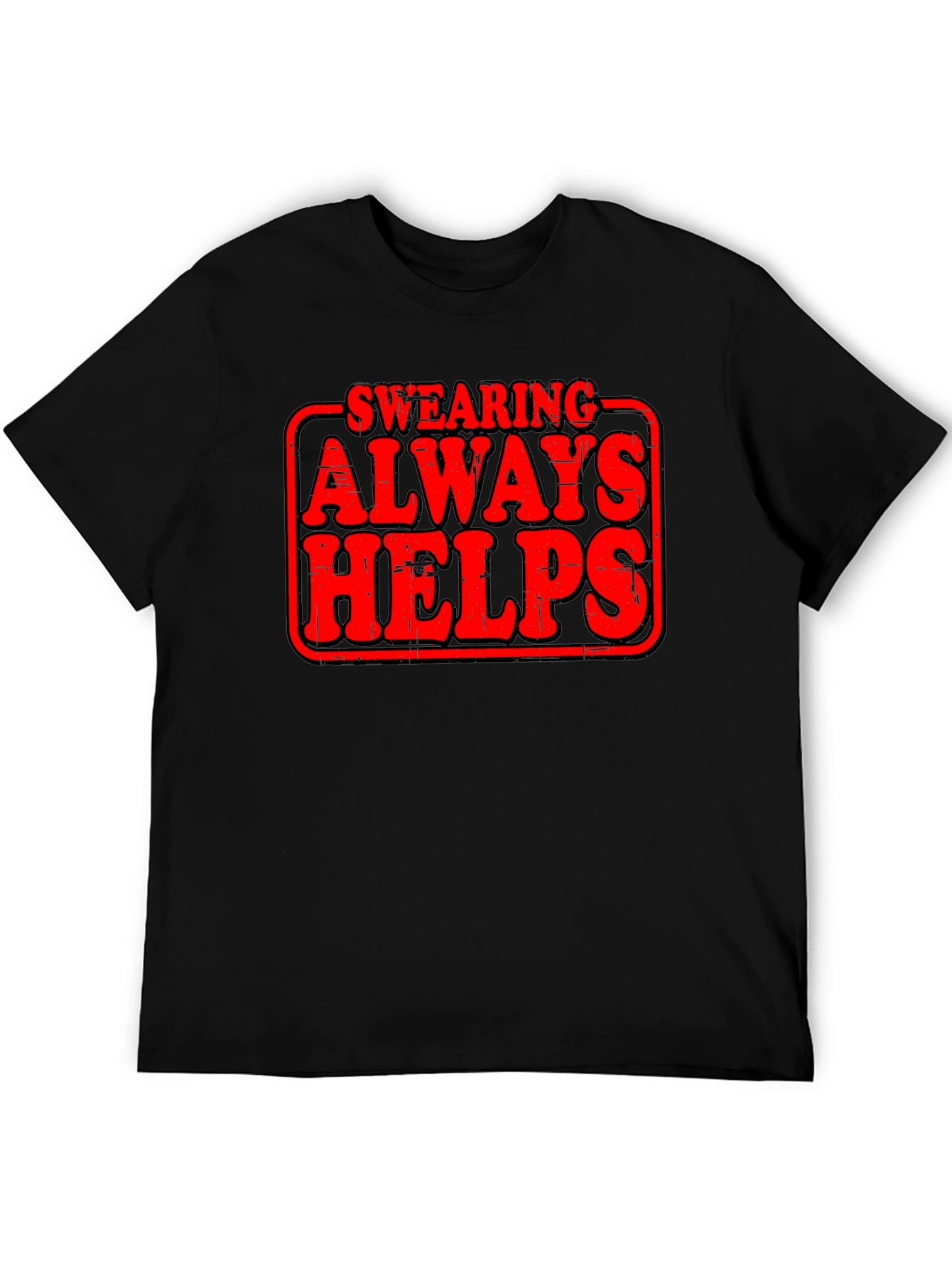Black Swearing Always Helps Graphic T-Shirt view 5