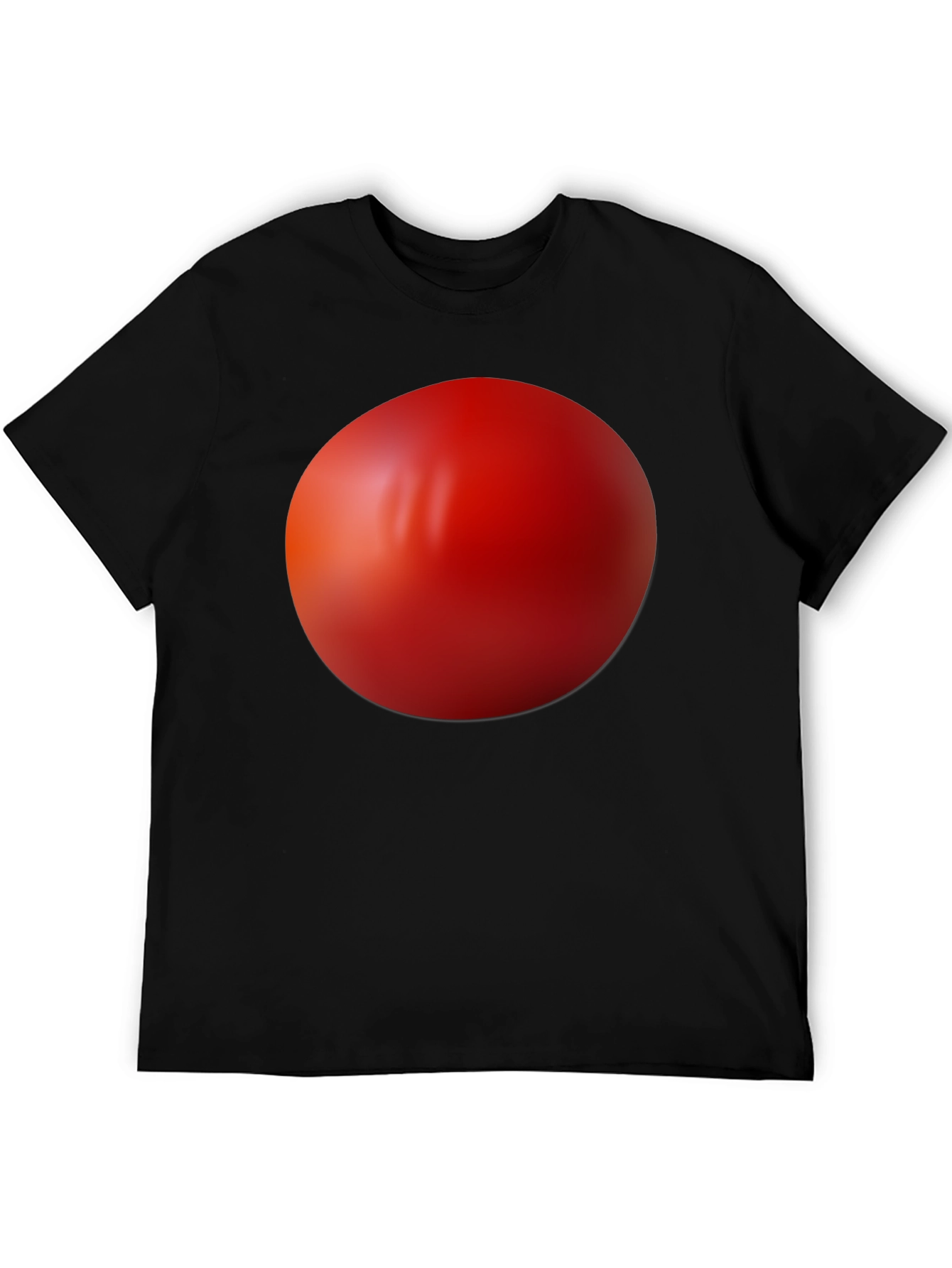 Black Red Sphere Graphic Black T-Shirt view 5