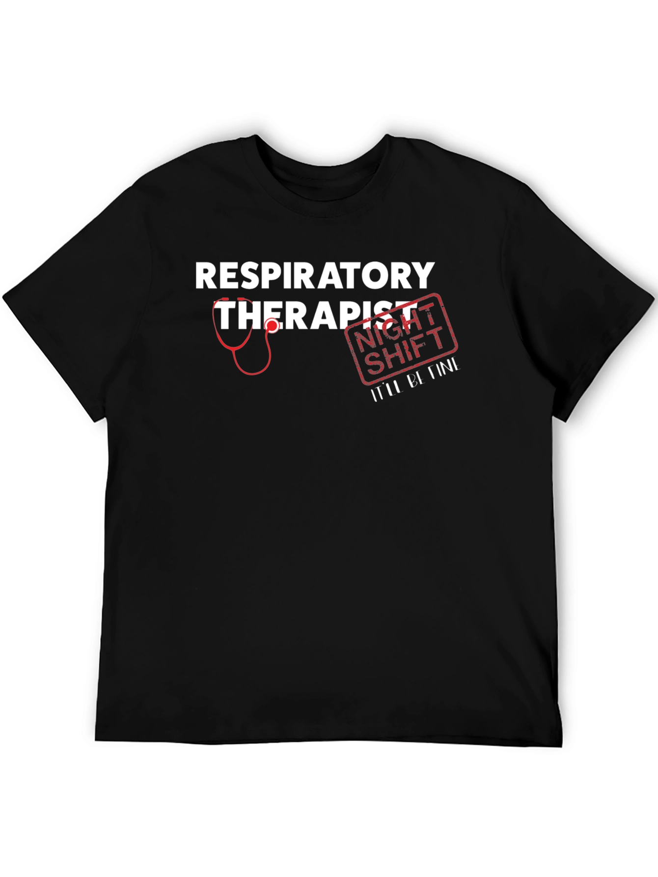 Respiratory Therapist Night Shift Black T-Shirt - 5