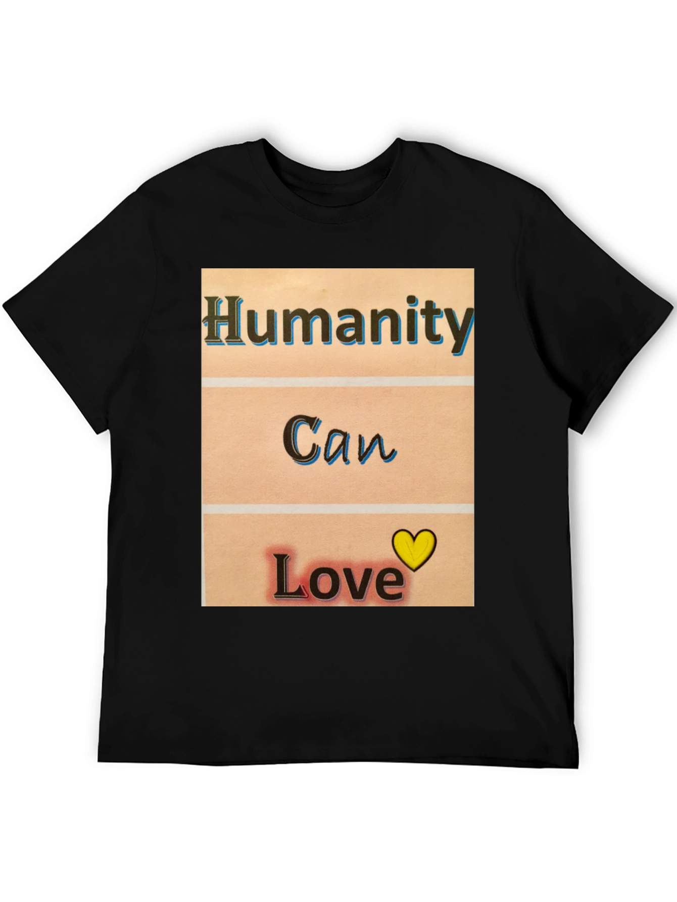 Black Humanity Can Love T-Shirt - Black view 5