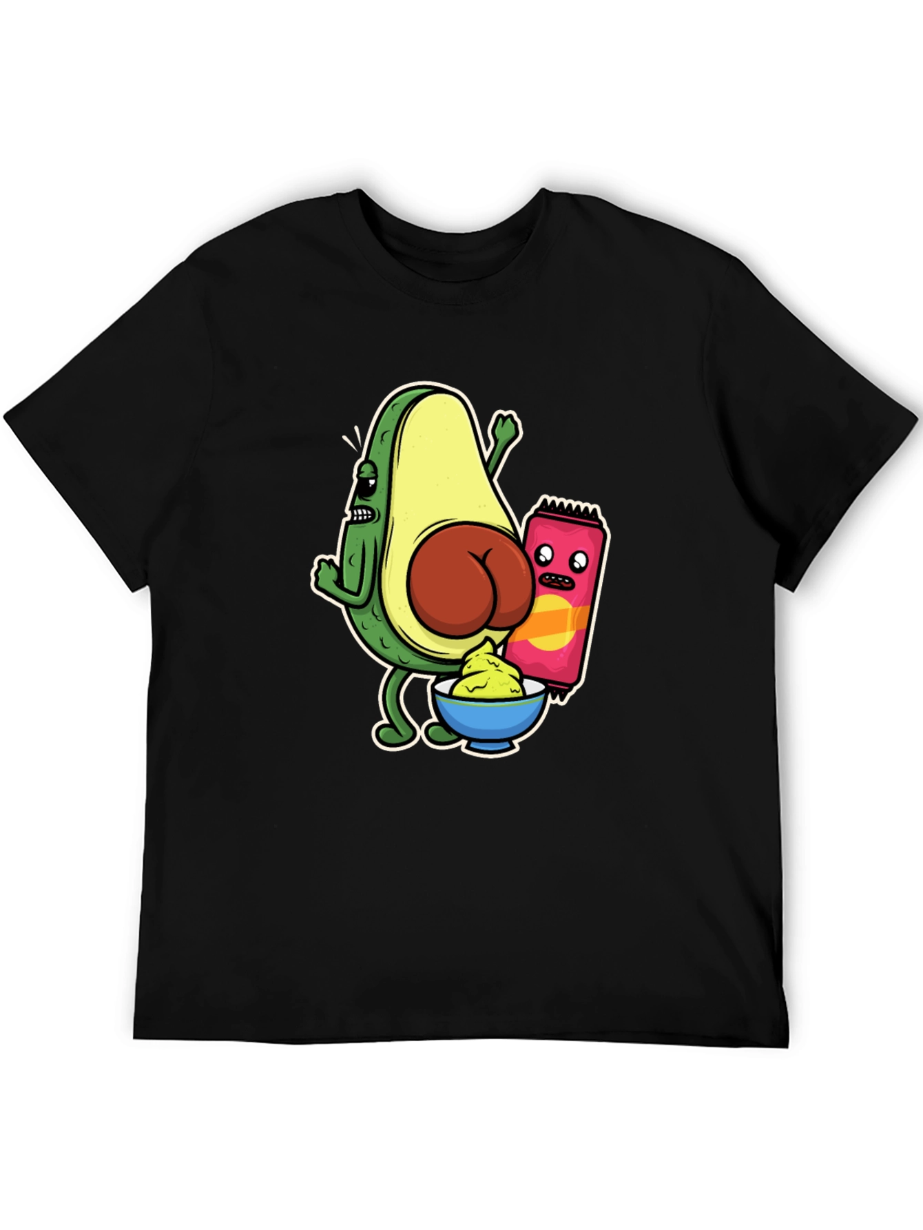 Black Avocado Butt Funny Graphic Tee view 5
