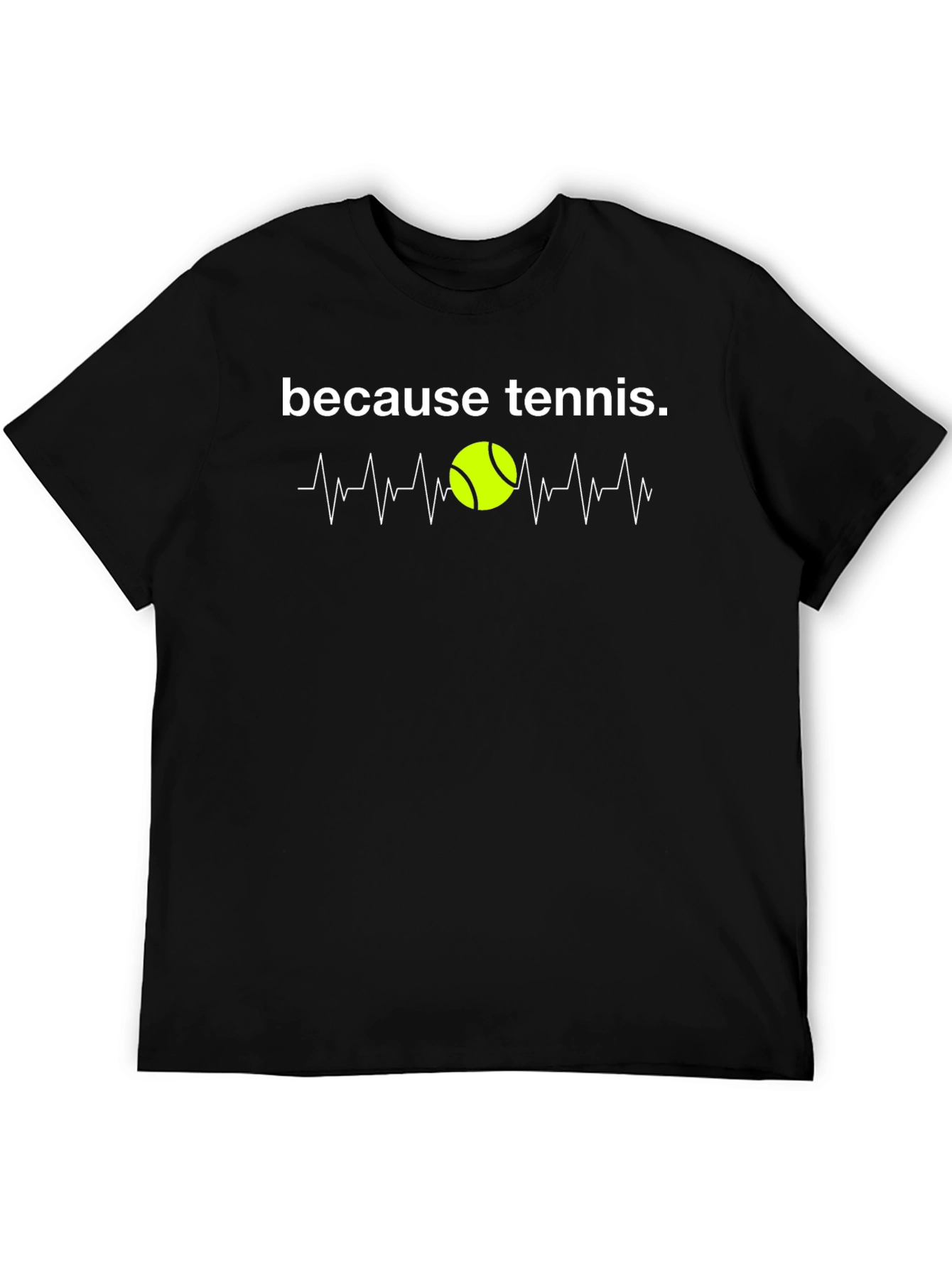 Black Because Tennis T-Shirt view 5