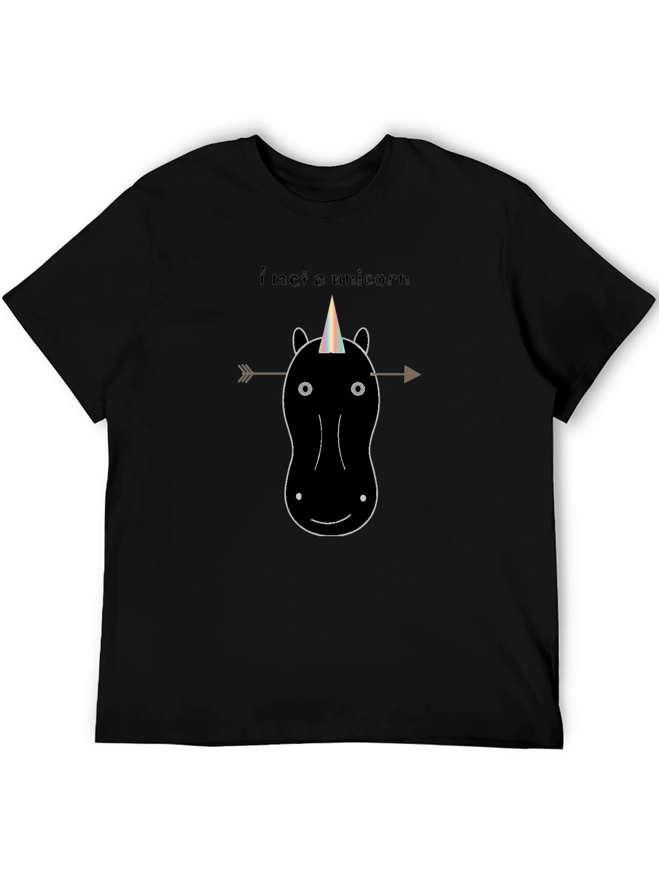 Black I Met a Unicorn Graphic T-Shirt - Black view 5