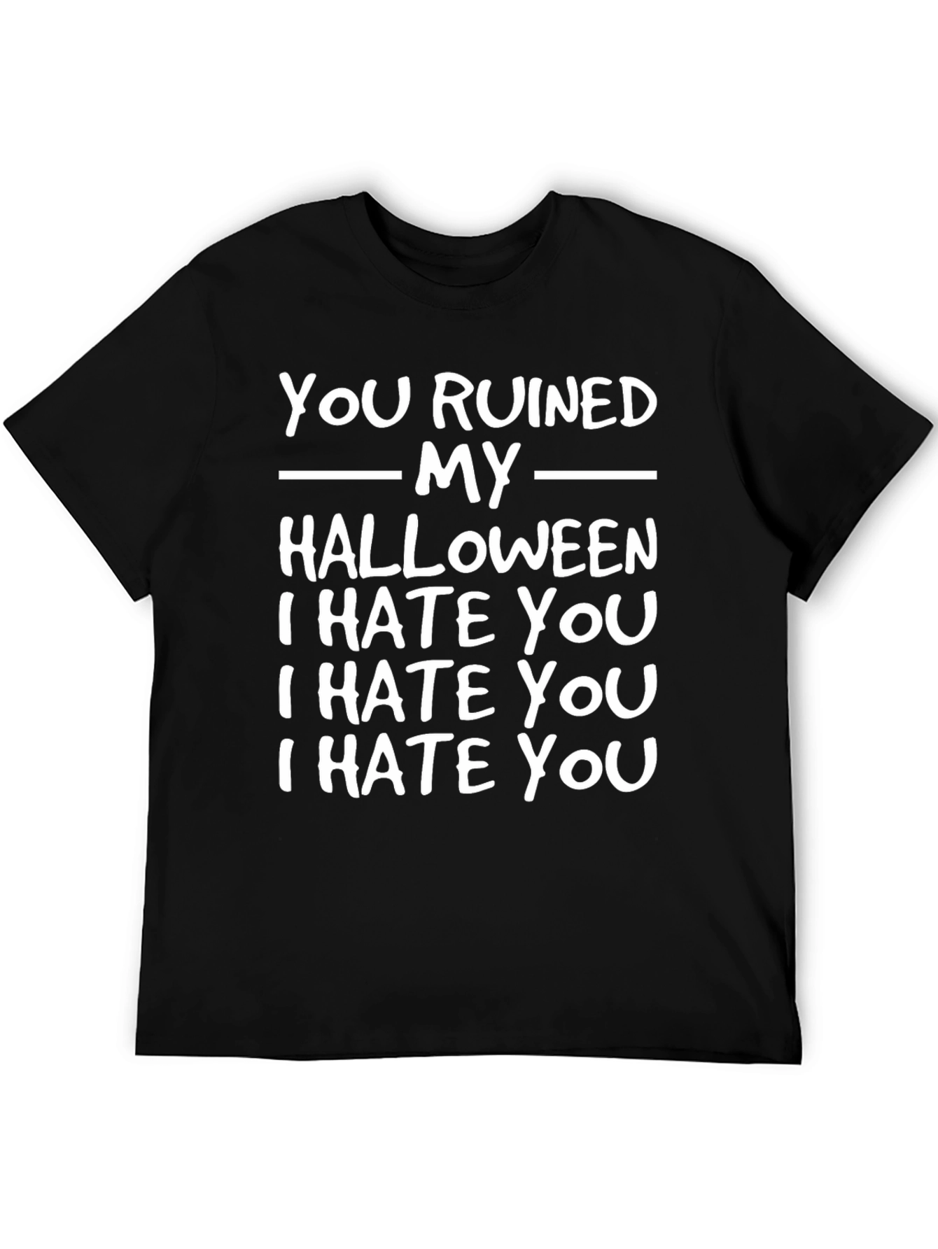 Black Funny Halloween Ruined T-Shirt view 5