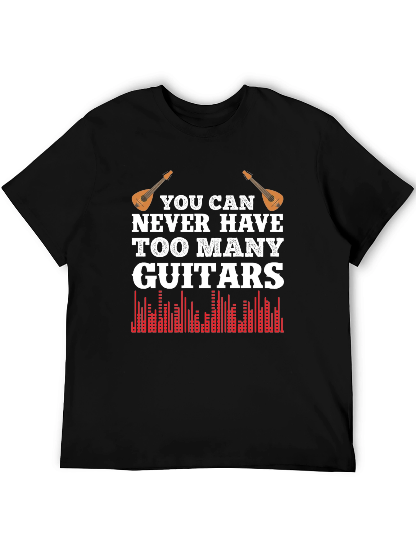 Black You Can Never Have Too Many Guitars T-Shirt view 5